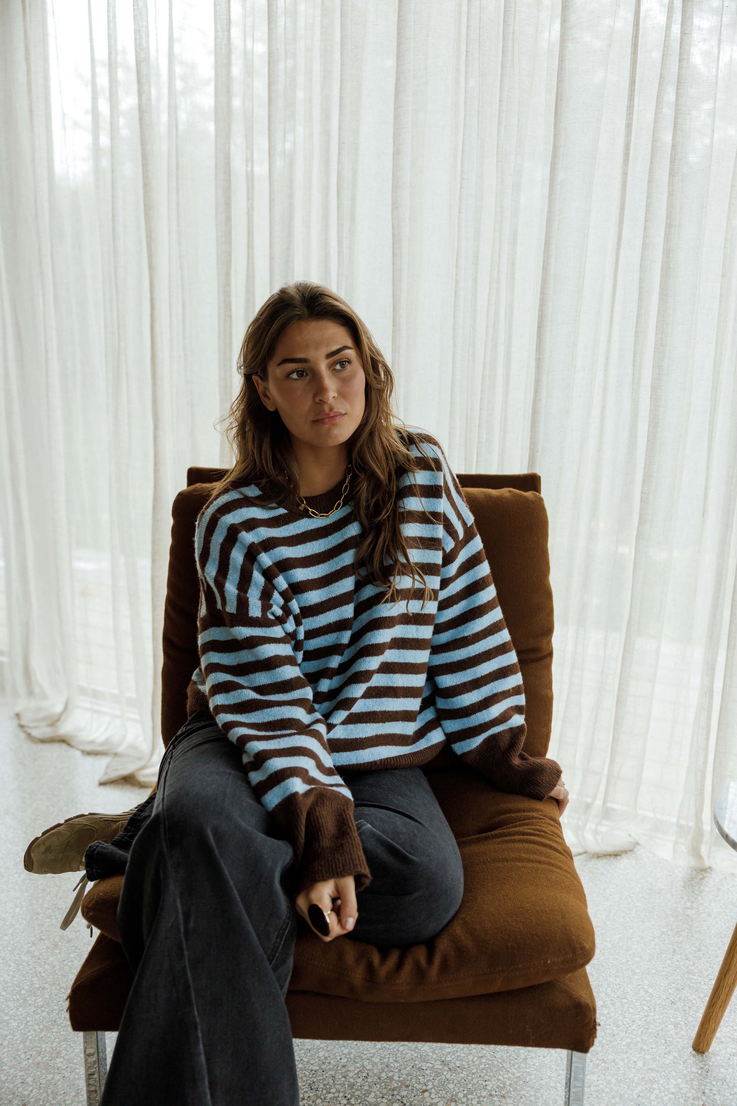 Brown and Blue Emilie Sweater