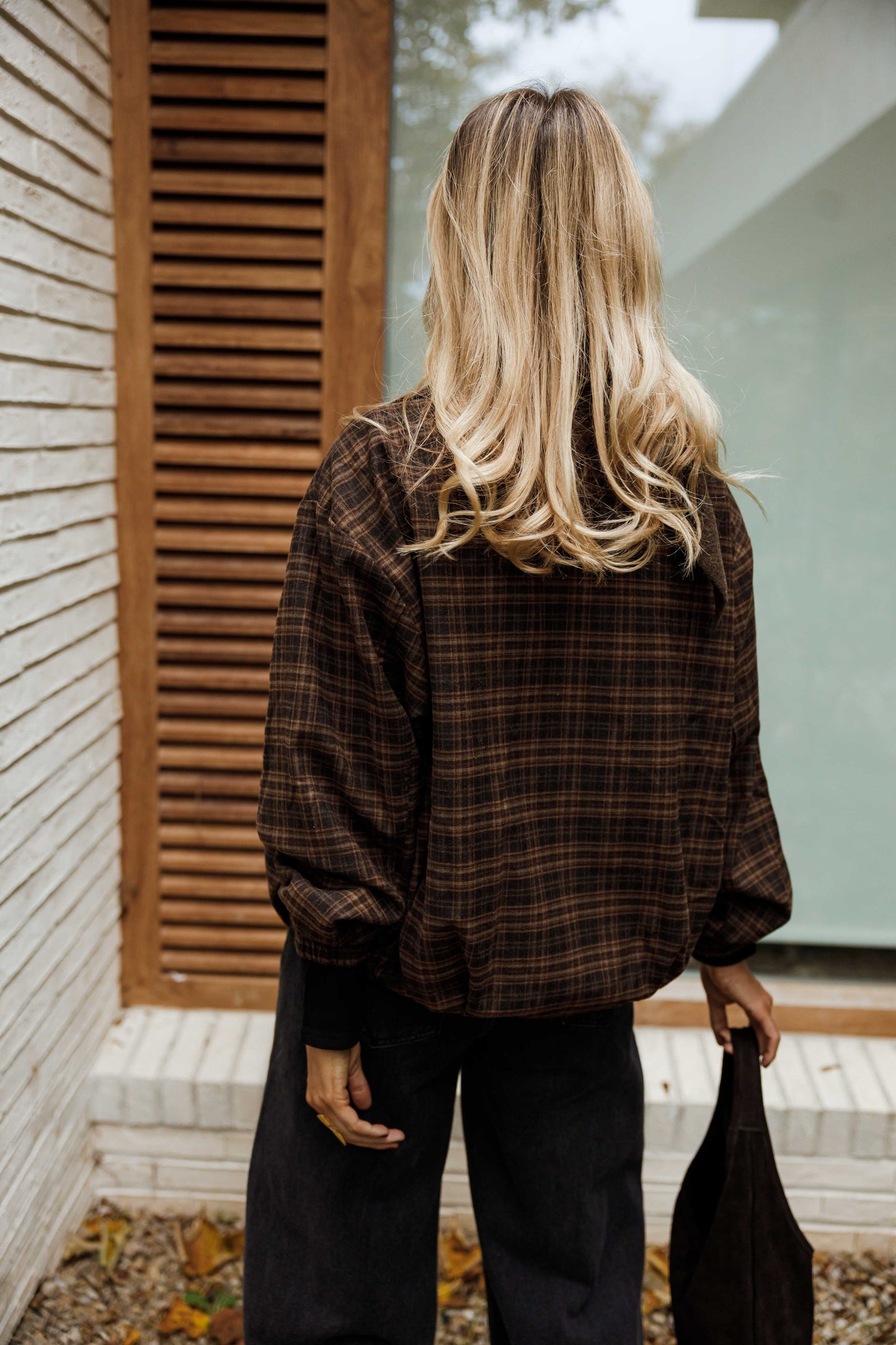 Brown Checkered Philipa Jacket