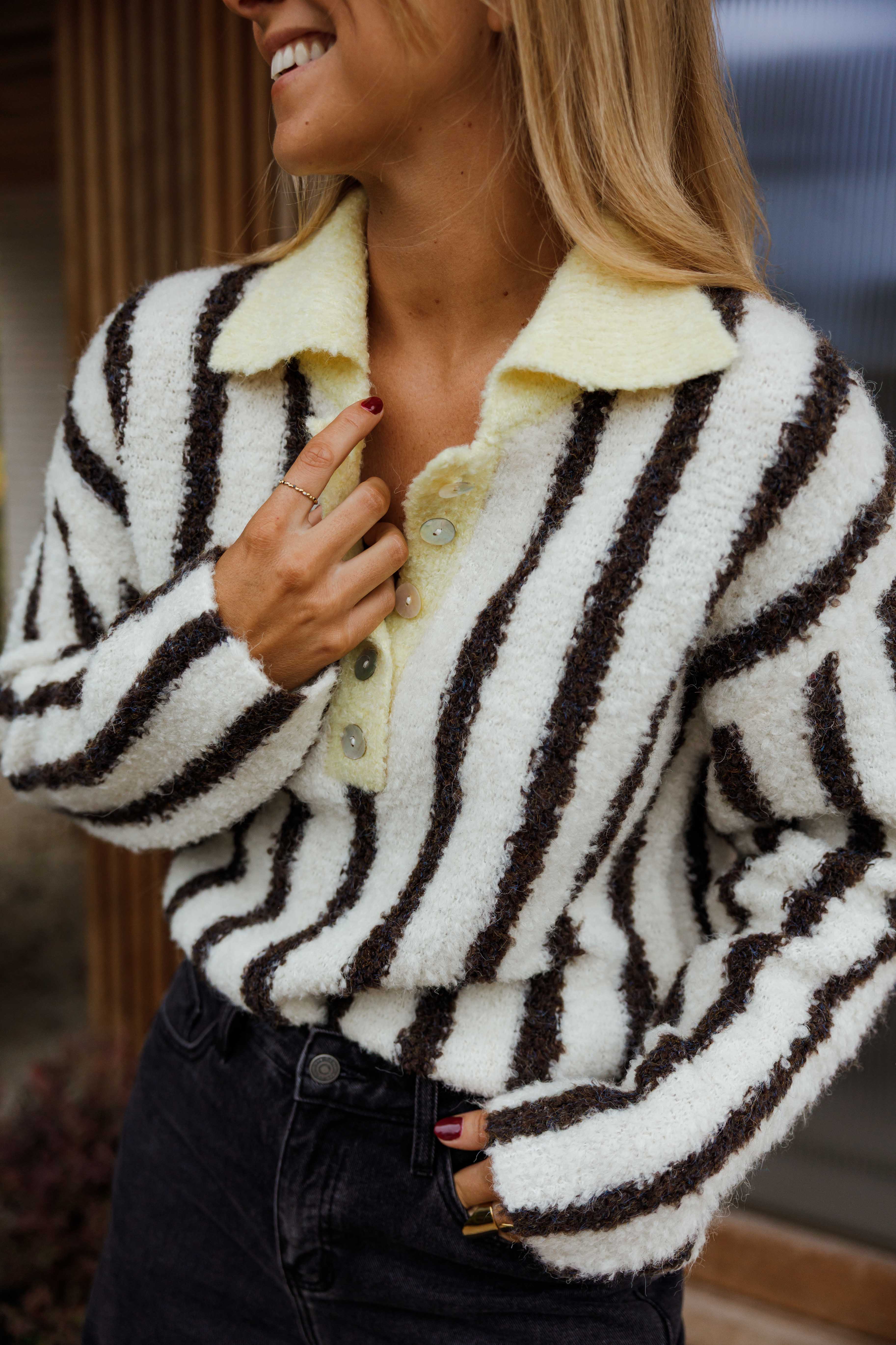 Brown Striped Edith Sweater