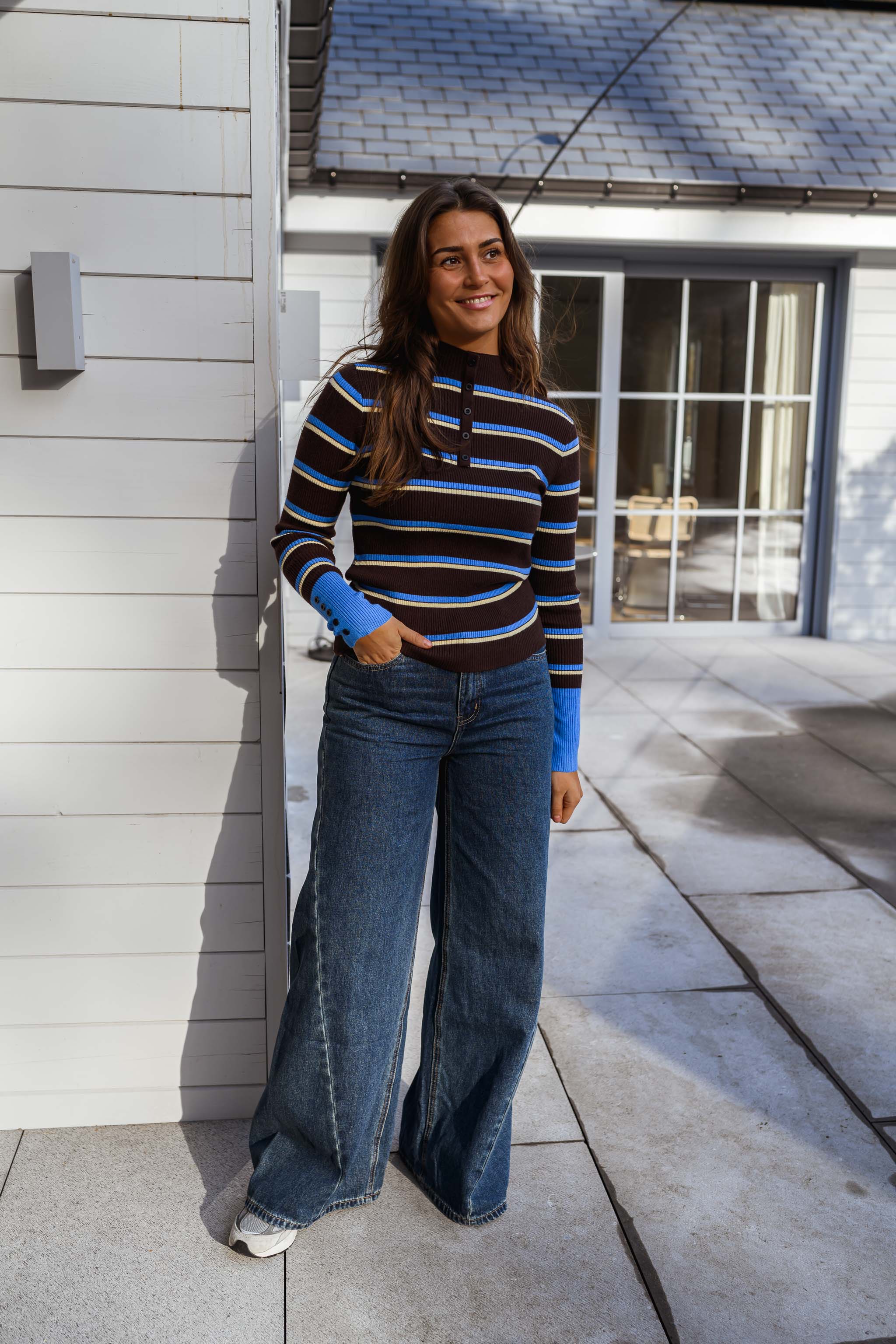 Brown Striped Haven Sweater