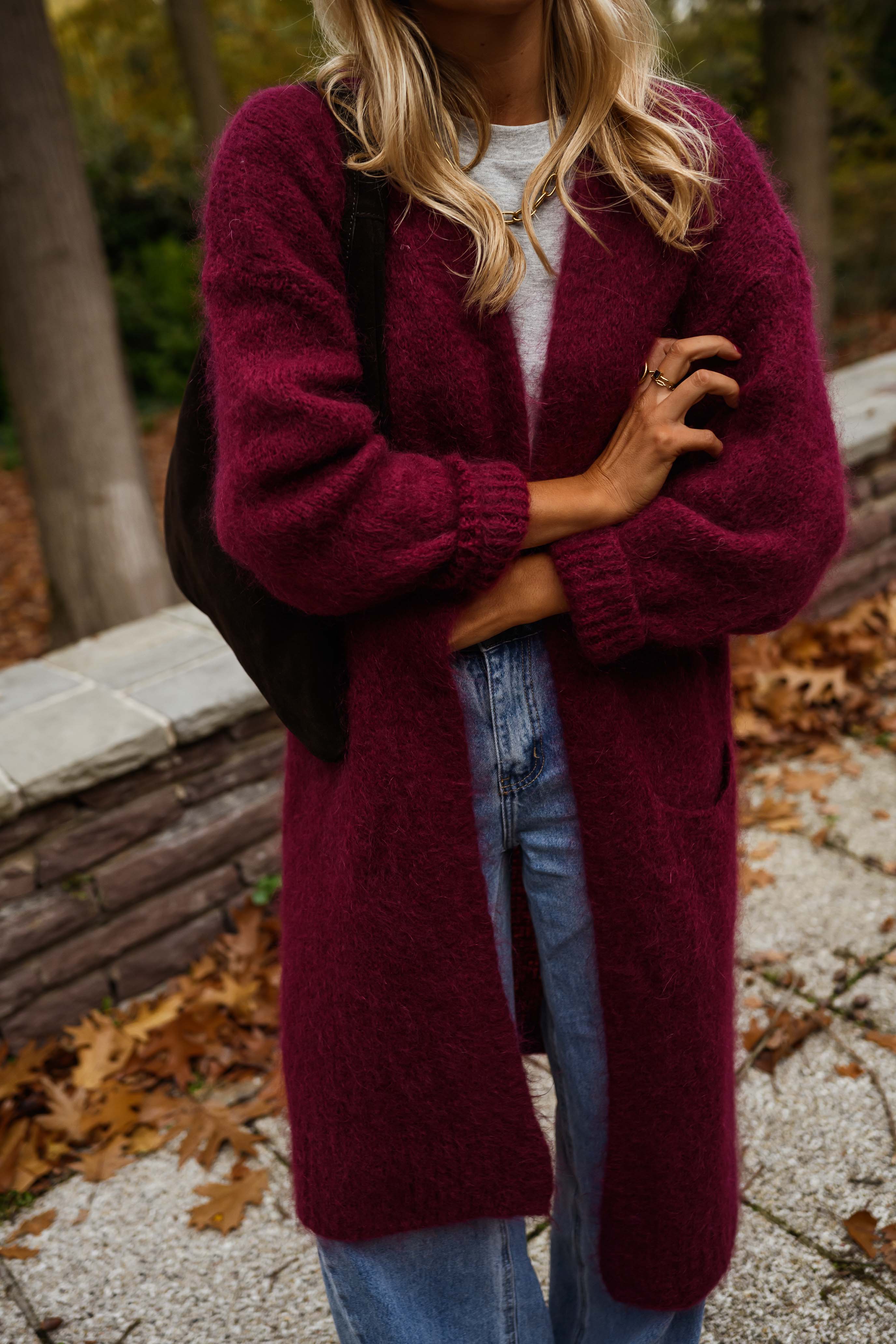 Burgundy Ally Cardigan