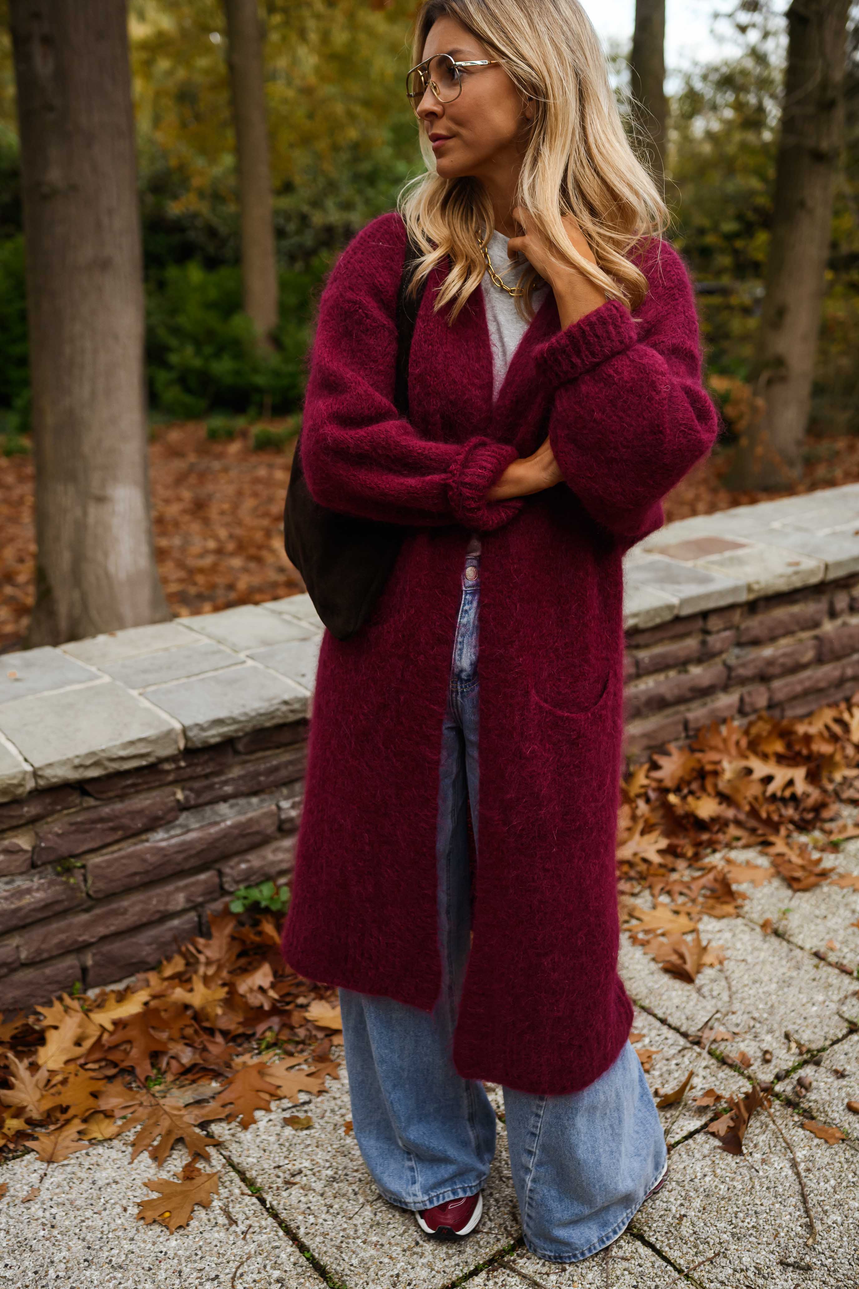 Burgundy Ally Cardigan