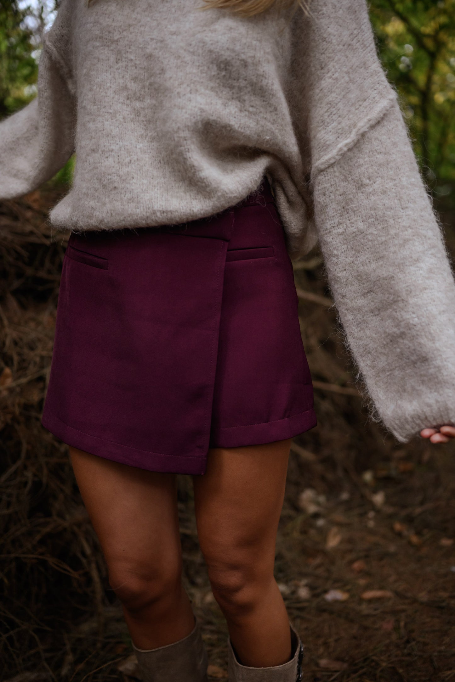 Burgundy Alonsa Skort