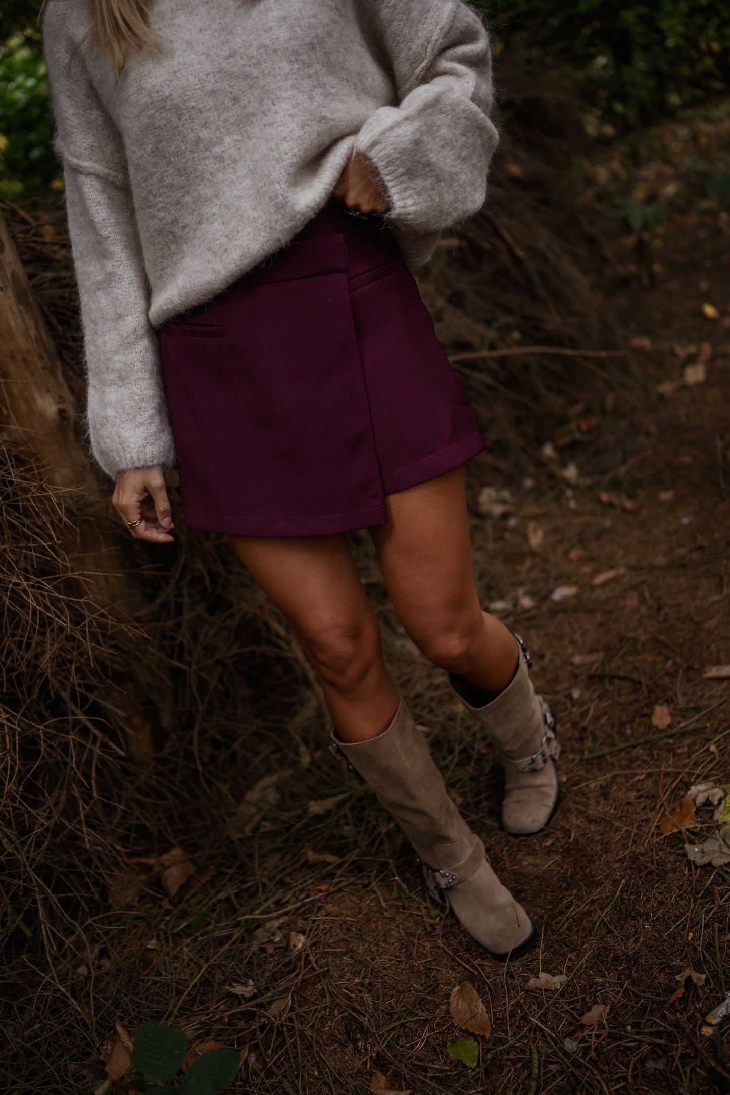 Burgundy Alonsa Skort