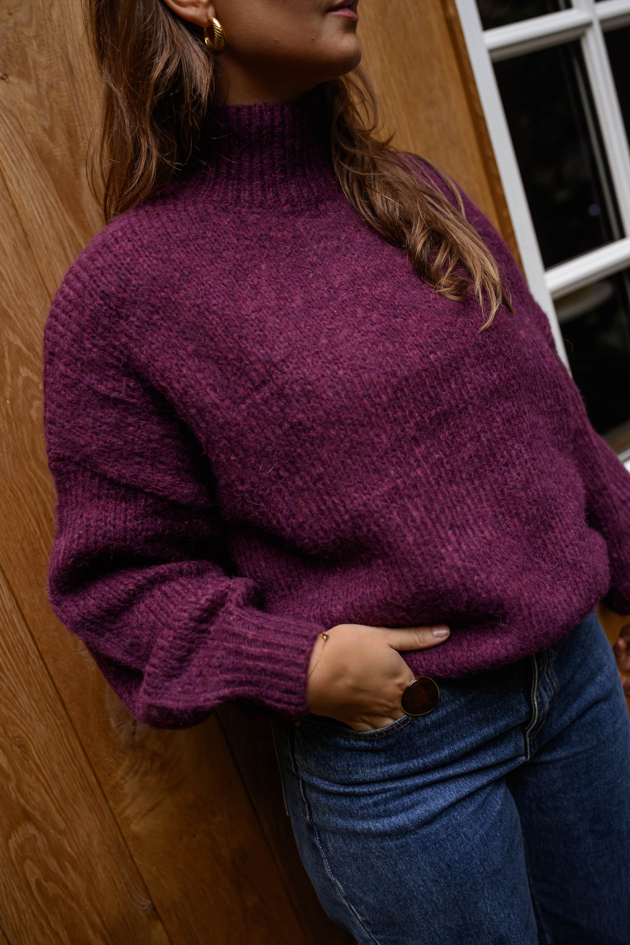 Burgundy Angele Sweater