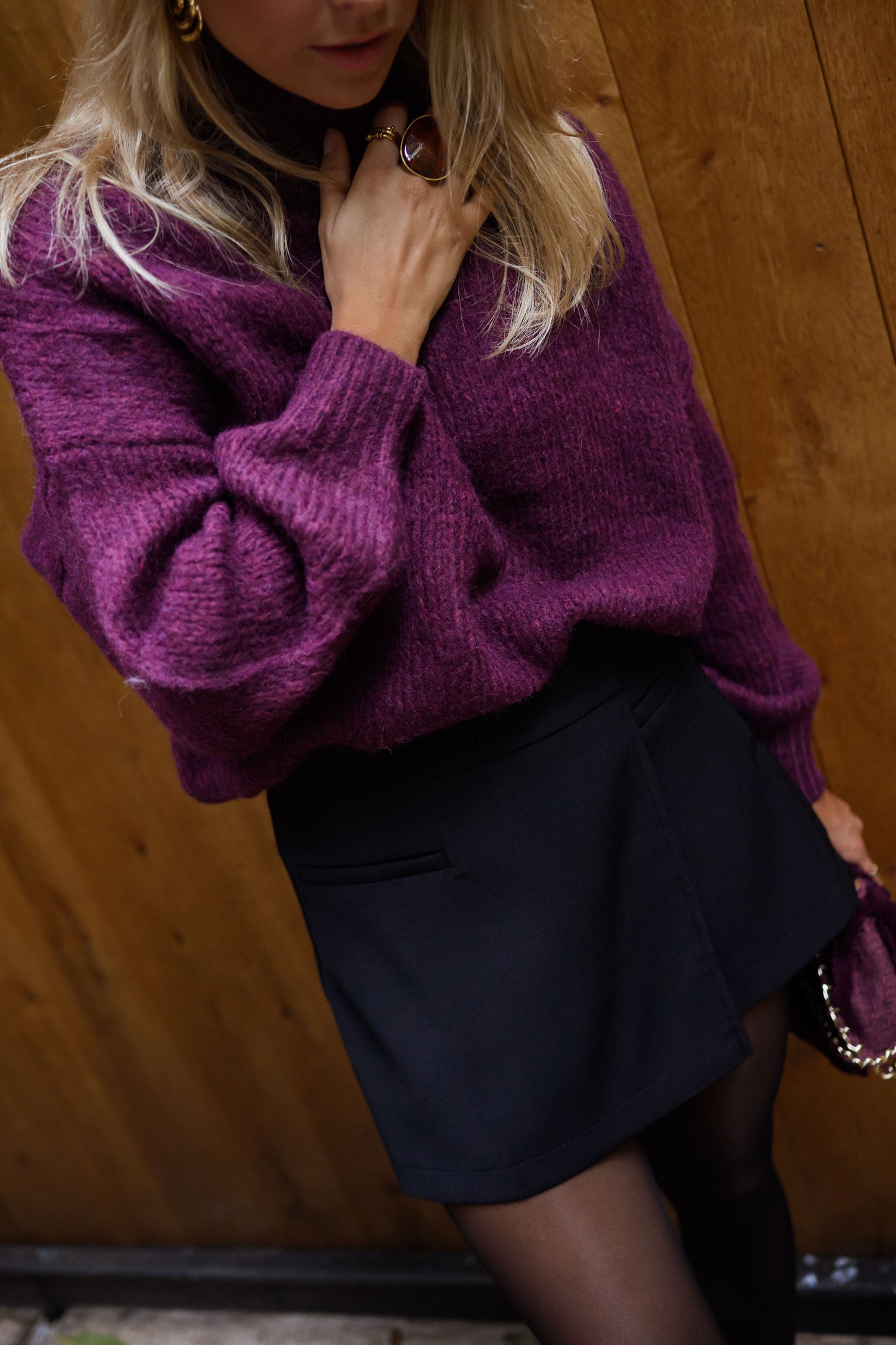 Burgundy Angele Sweater