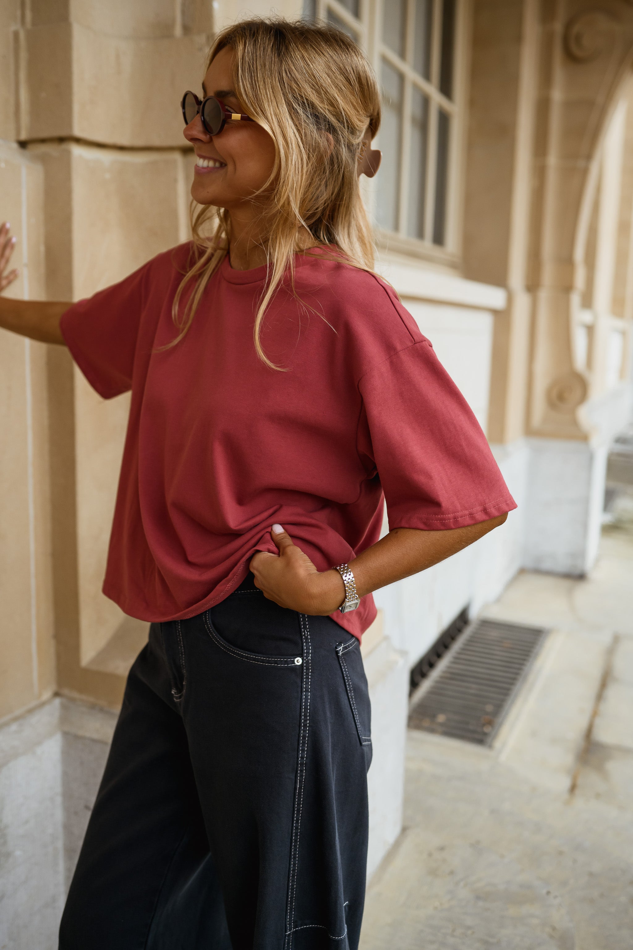 Burgundy Avery T-shirt