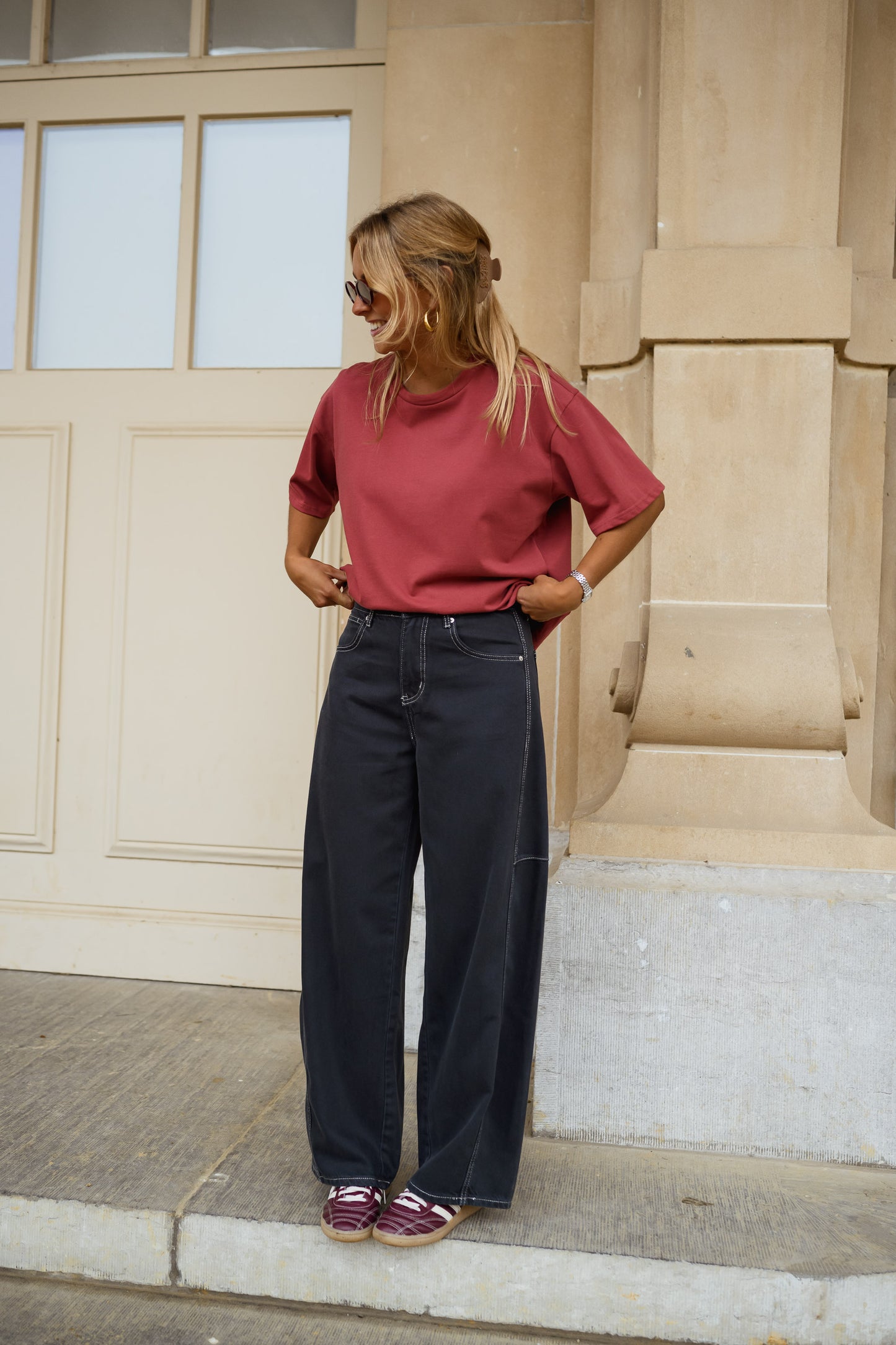 Burgundy Avery T-shirt