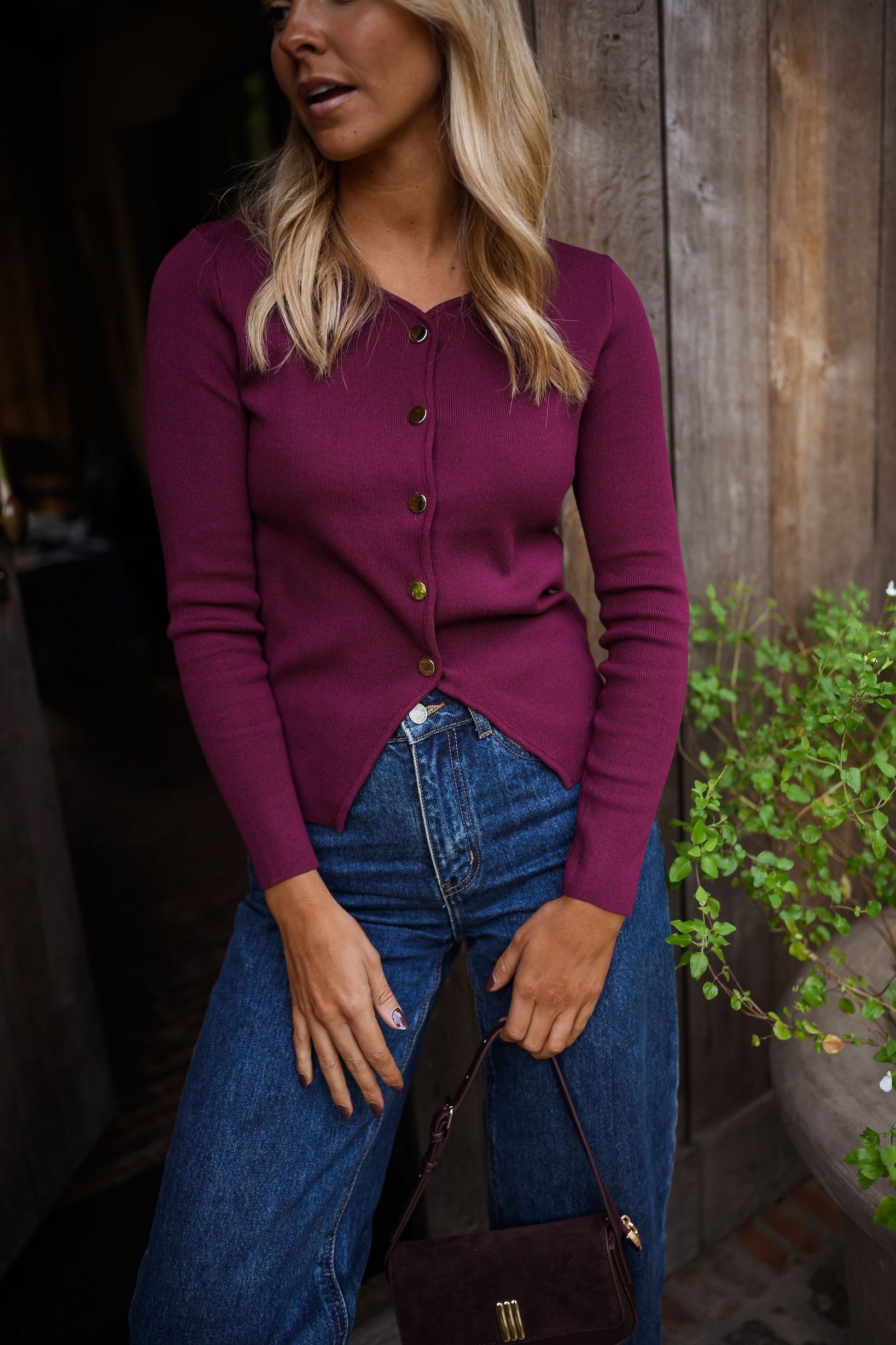 Burgundy Haby Sweater