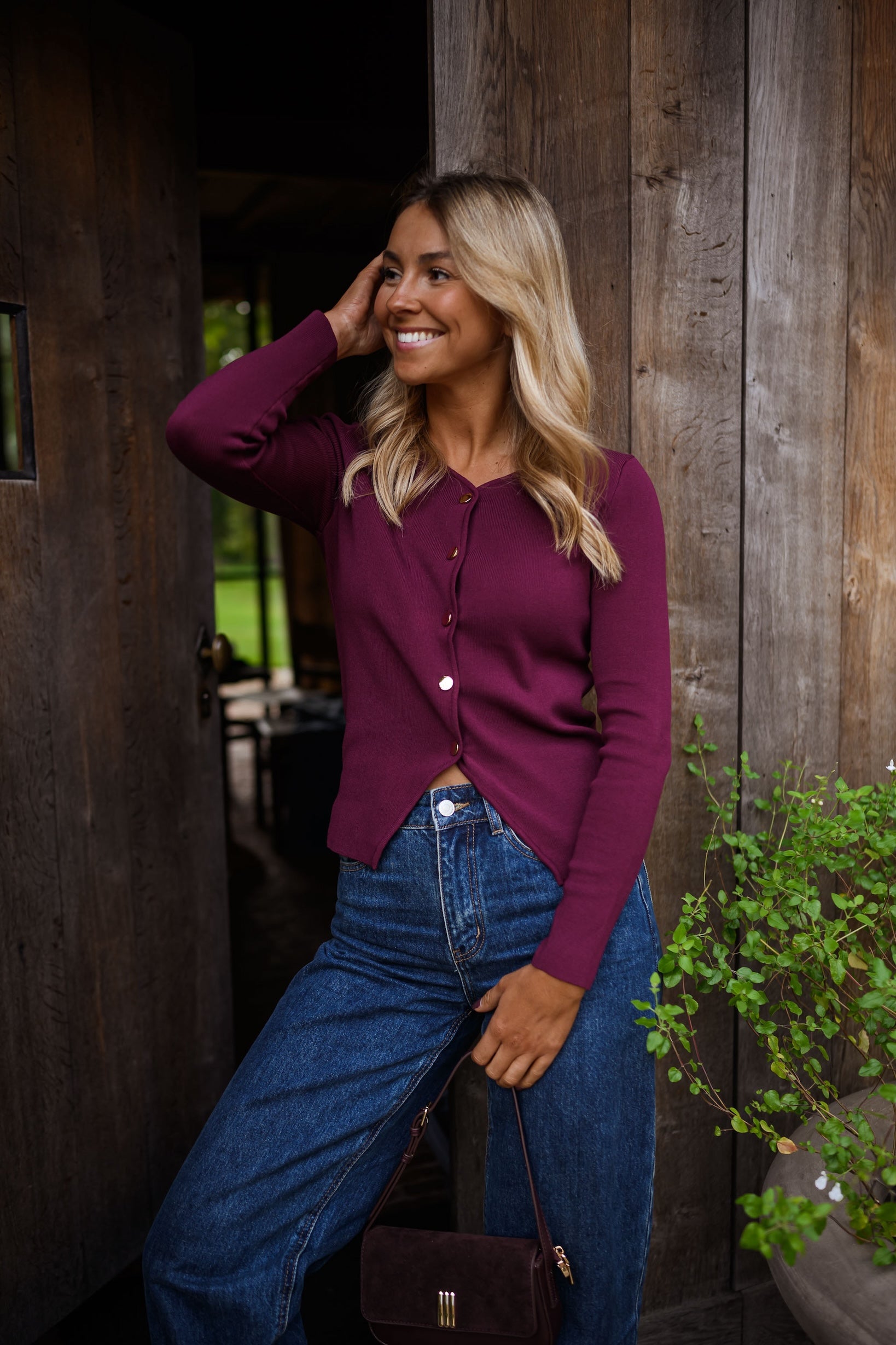 Burgundy Haby Sweater