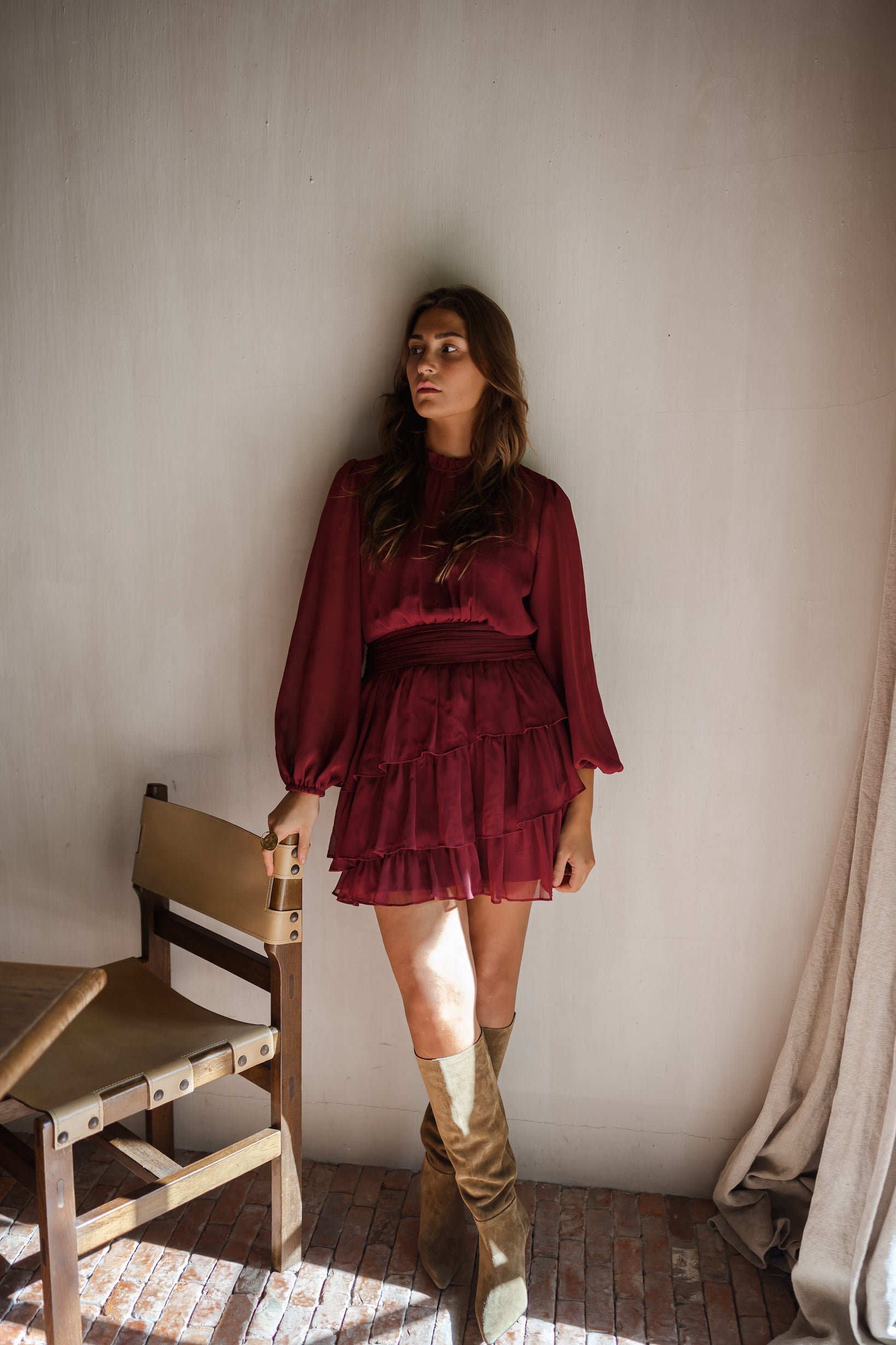 Burgundy Indra Dress