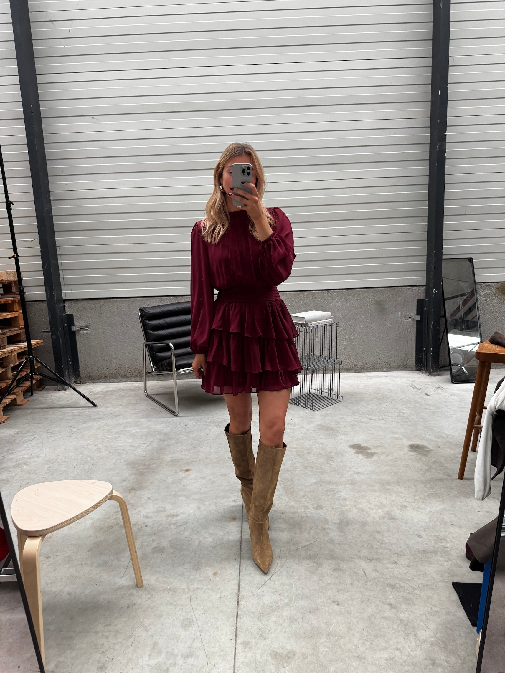 Burgundy Indra Dress
