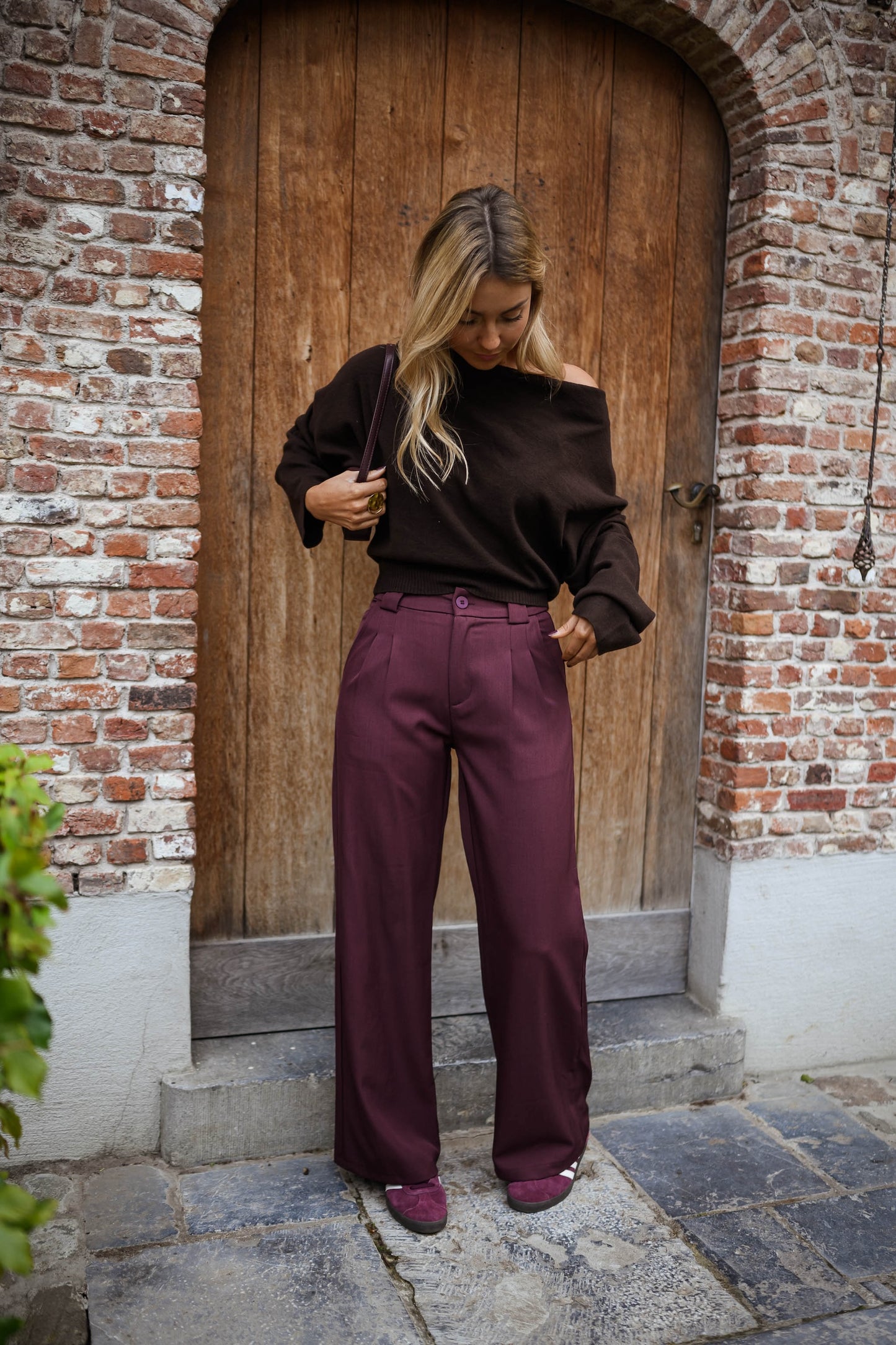 Burgundy Melha Pants