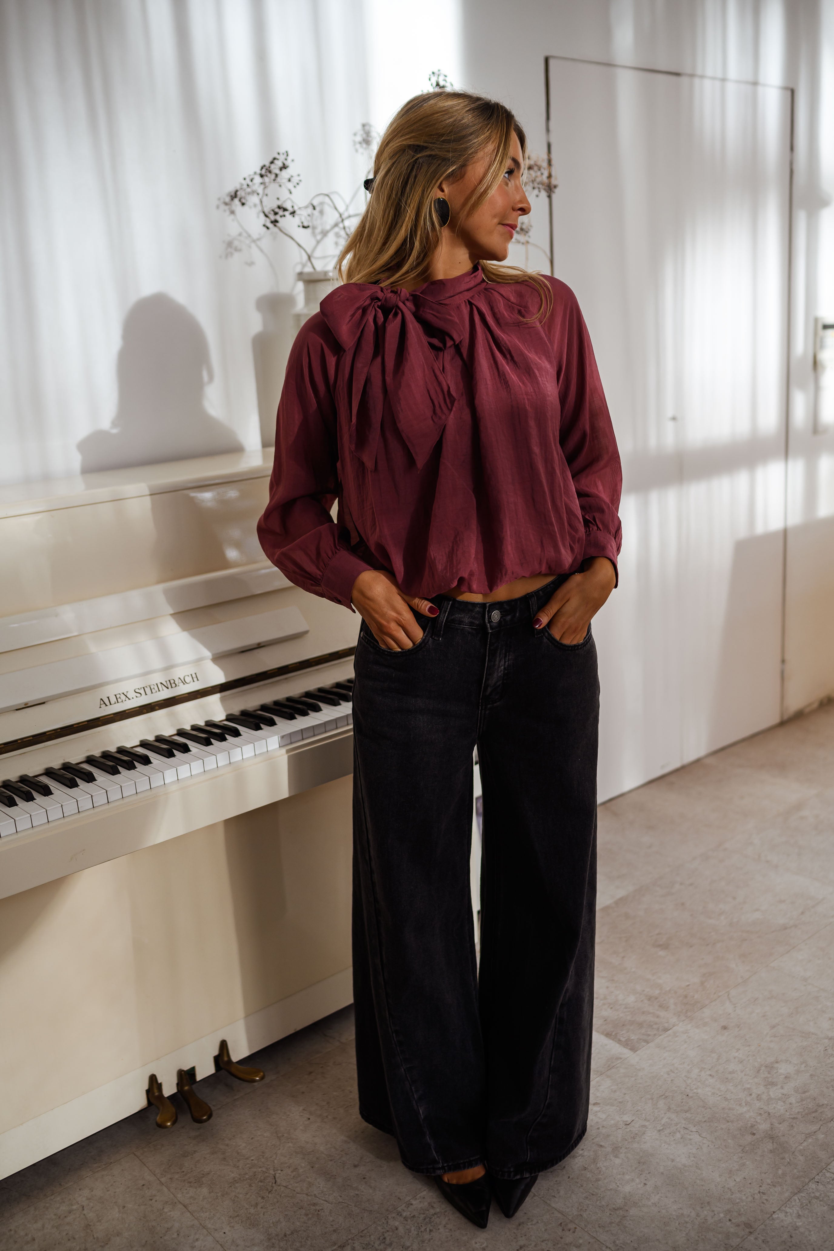 Burgundy Pavel Blouse