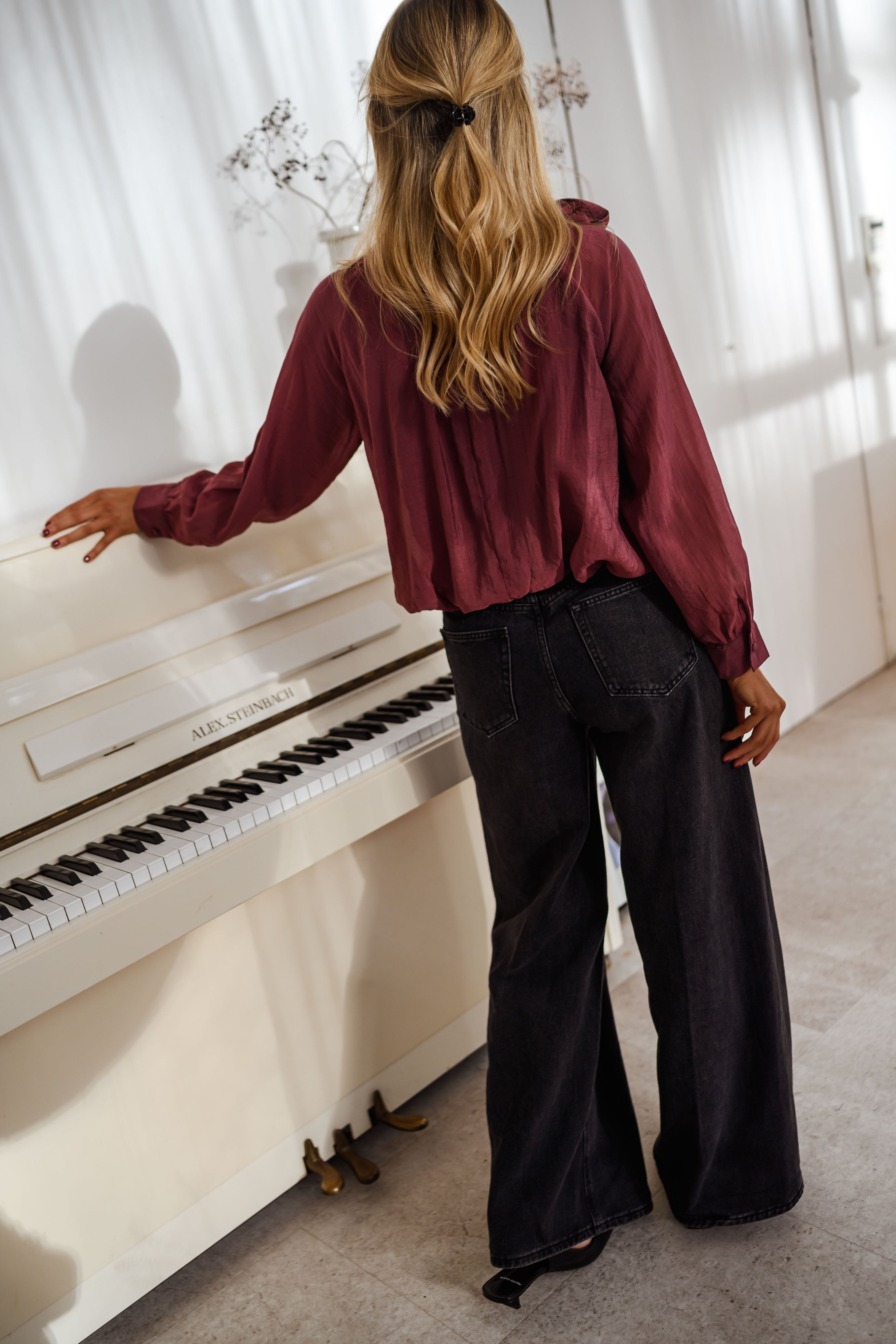 Burgundy Pavel Blouse