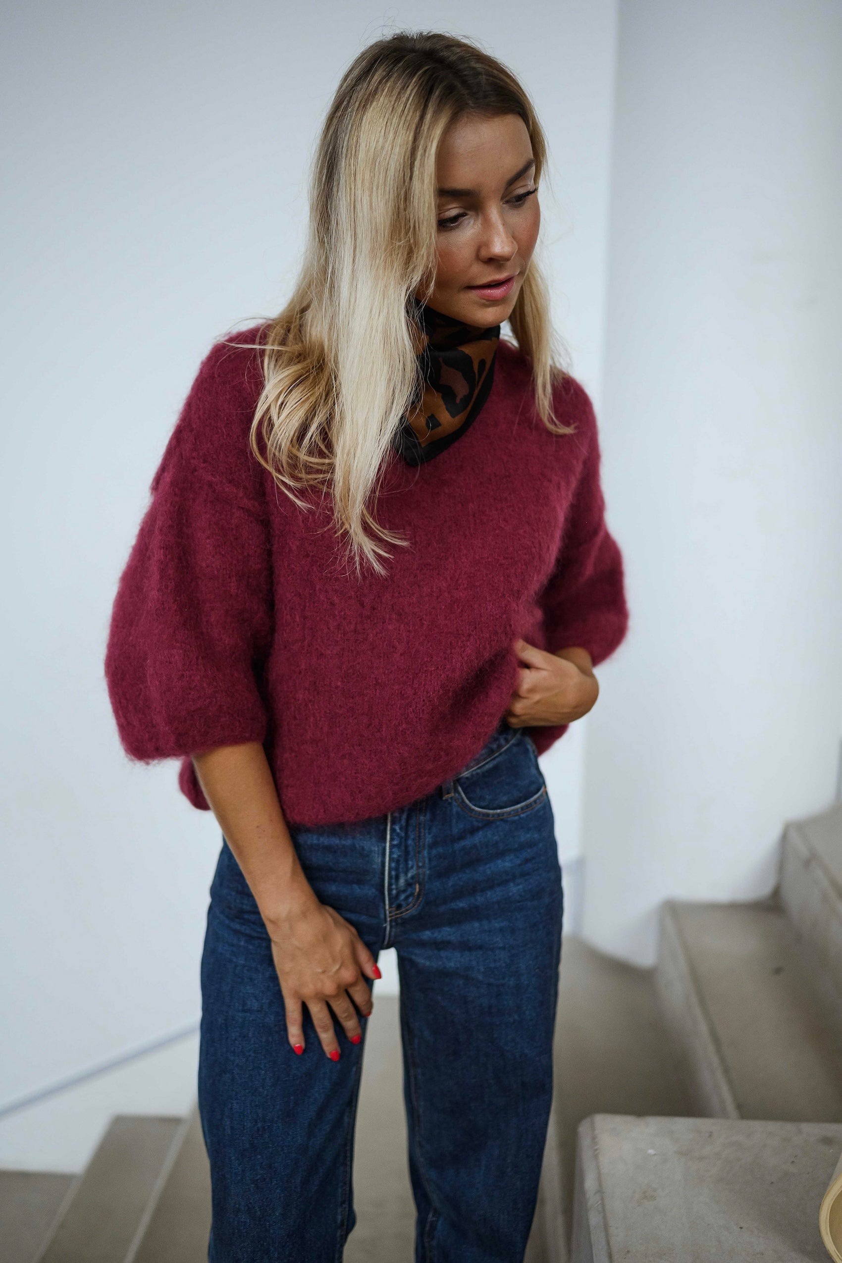 Burgundy Samia Sweater