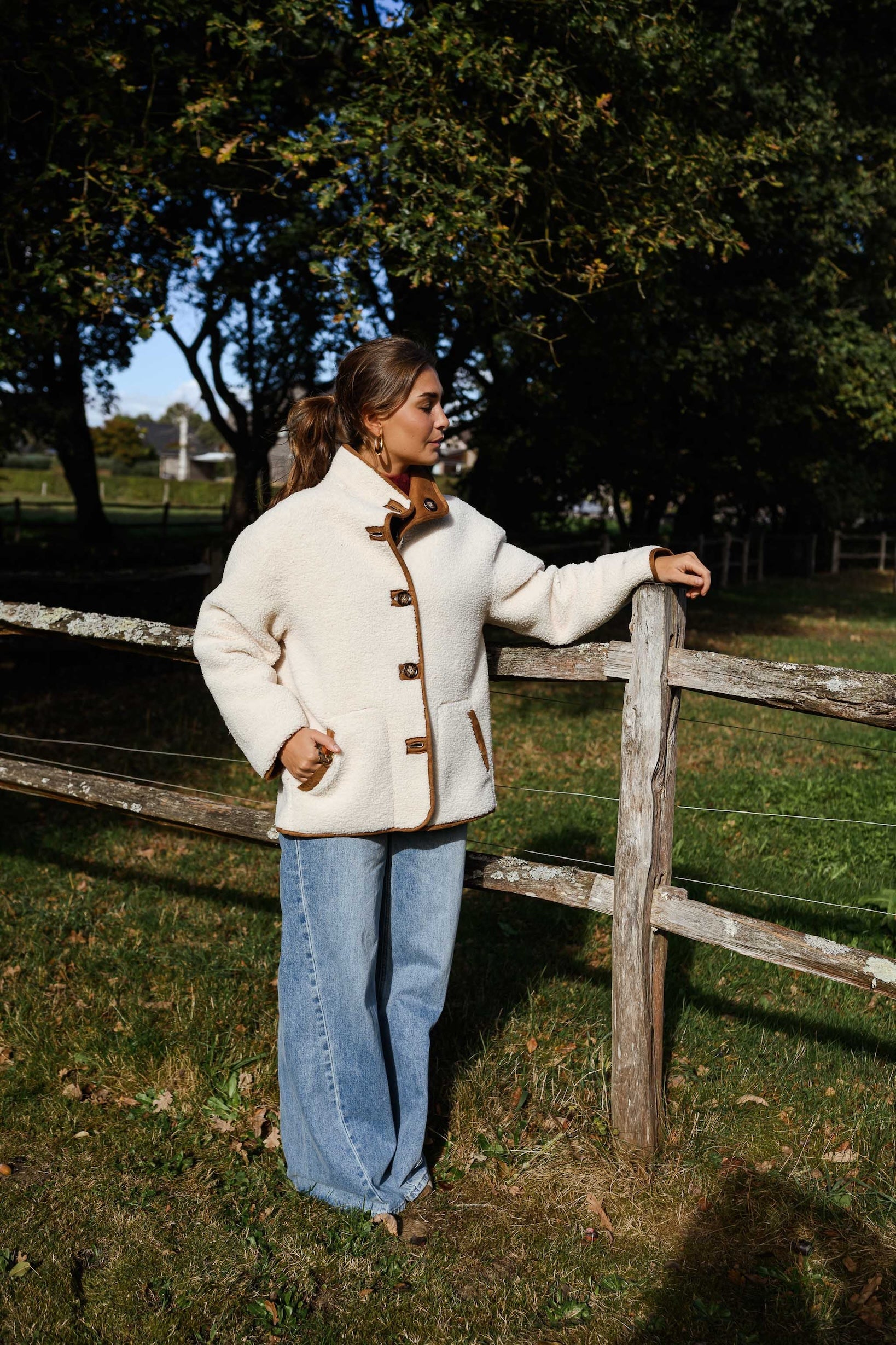 Camel Shearling Ninho Coat