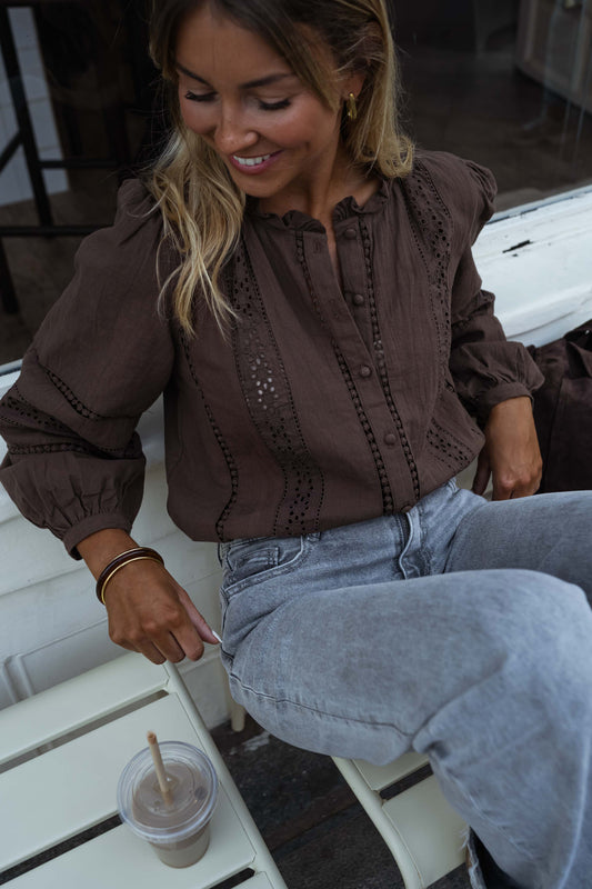 Chocolate Grain Blouse