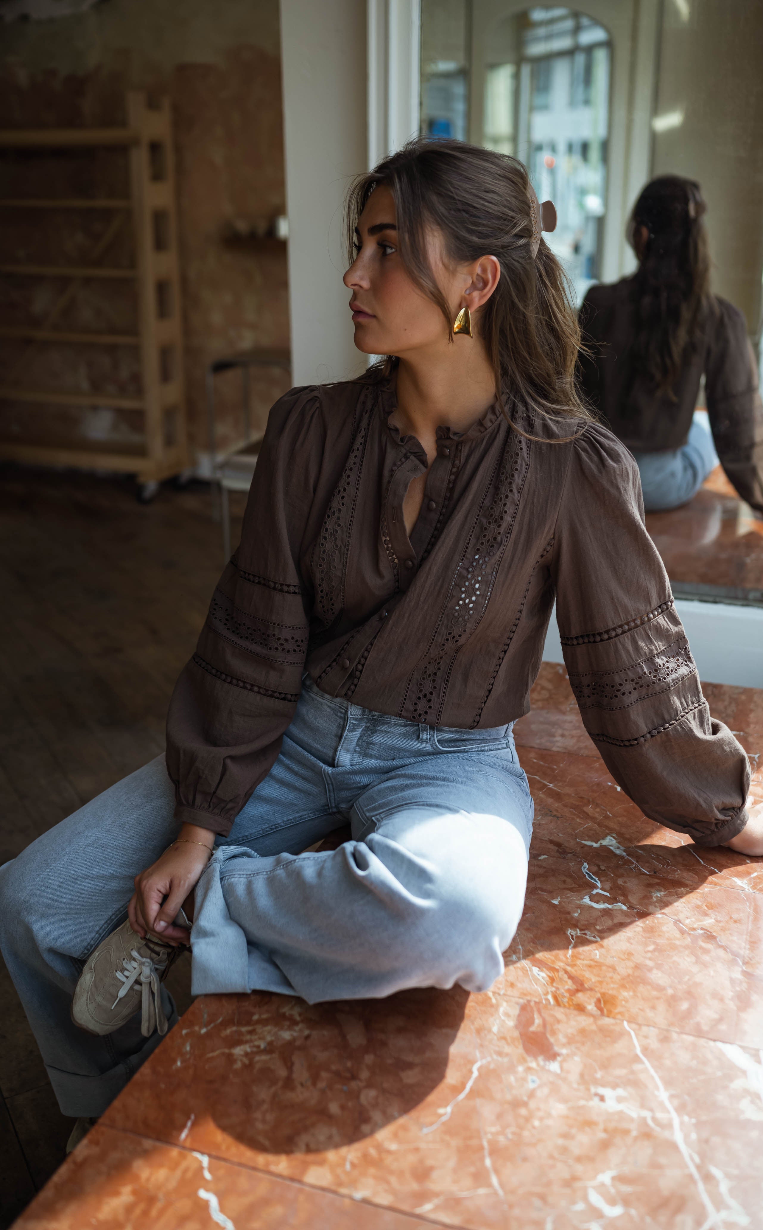 Chocolate Grain Blouse