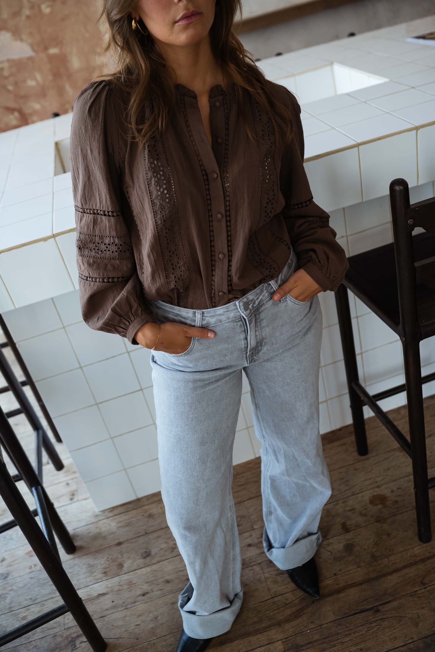 Chocolate Grain Blouse