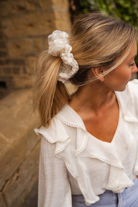 Ecru Milca Scrunchie