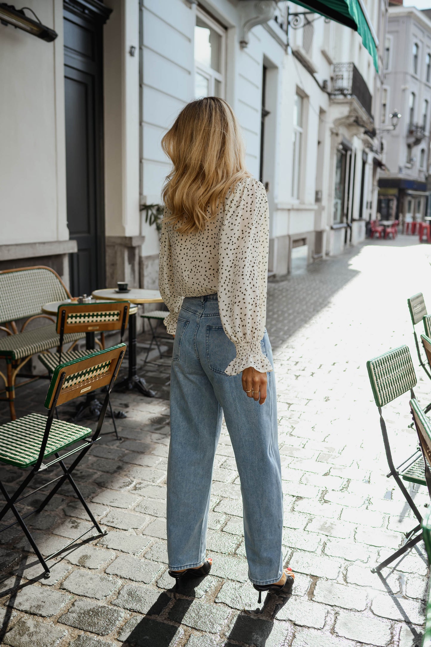 Ecru Polka Dot Clarissa Blouse