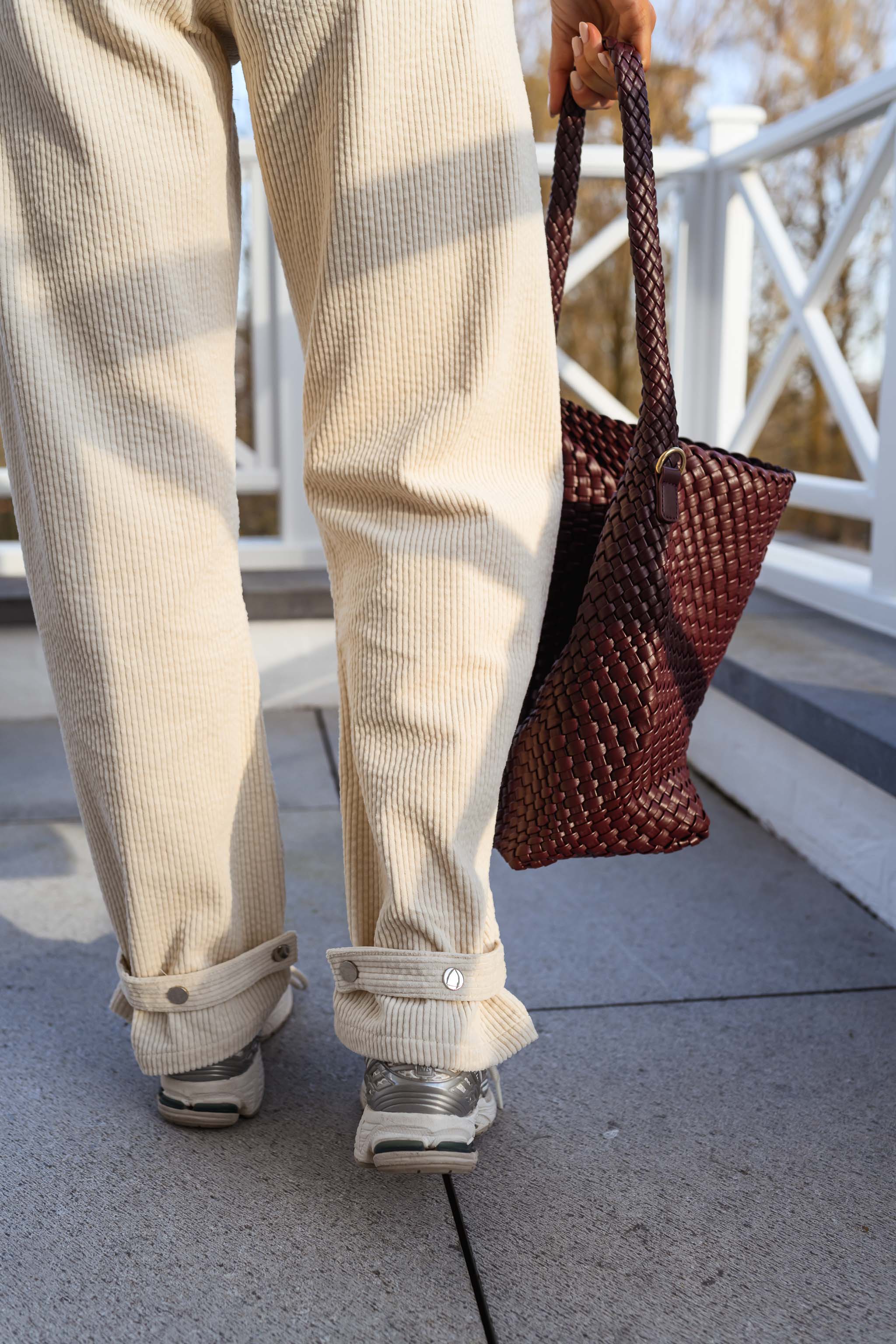 Ecru Corduroy Basile Pants