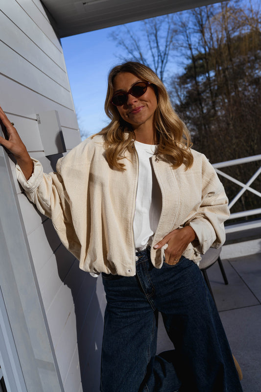 Ecru Corduroy Catherine Jacket