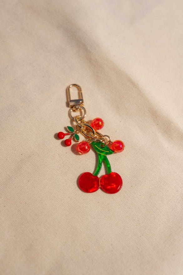 Golden Cherry Keychain