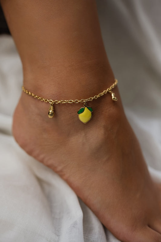 Golden Frola Anklet
