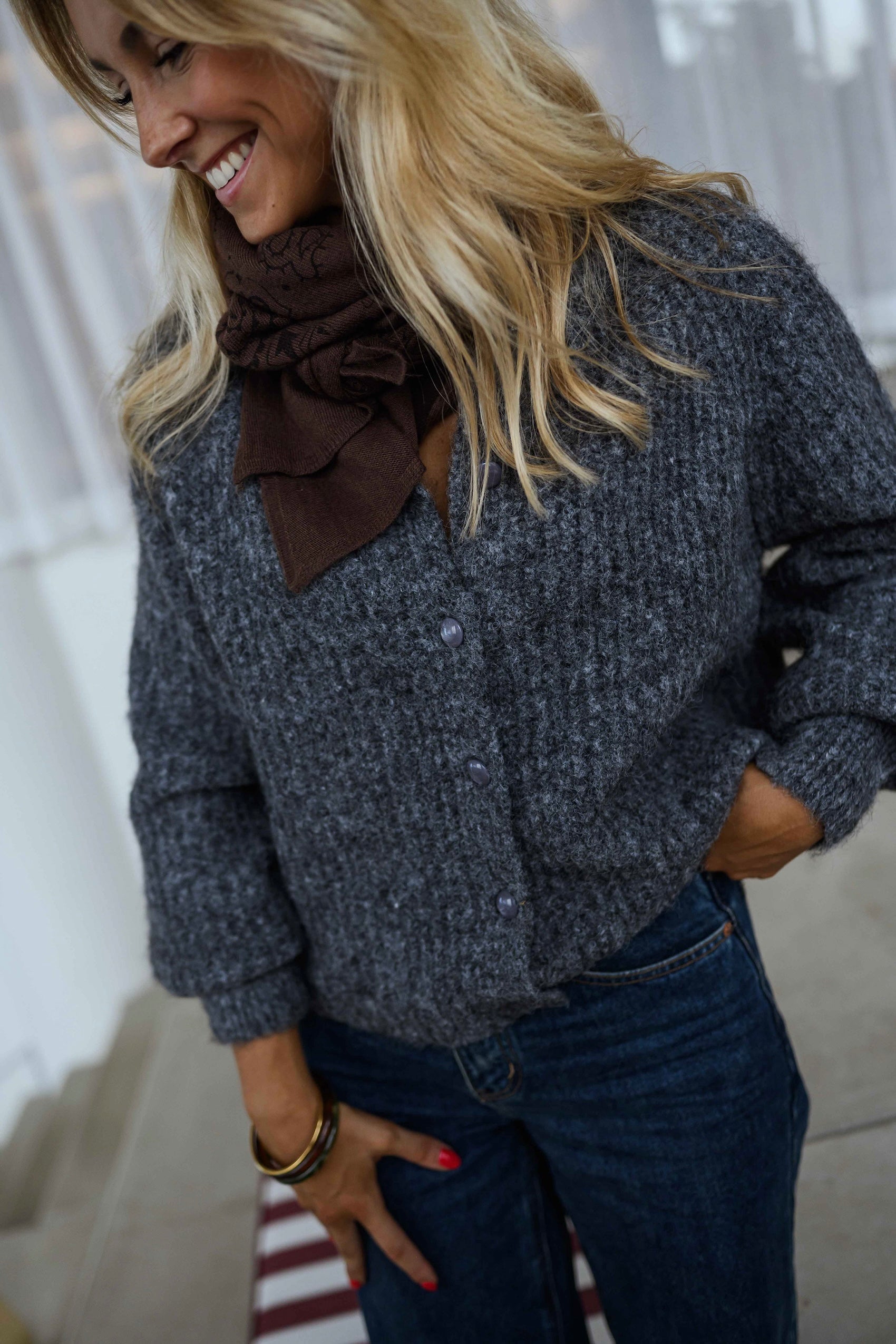 Grey Elony Cardigan