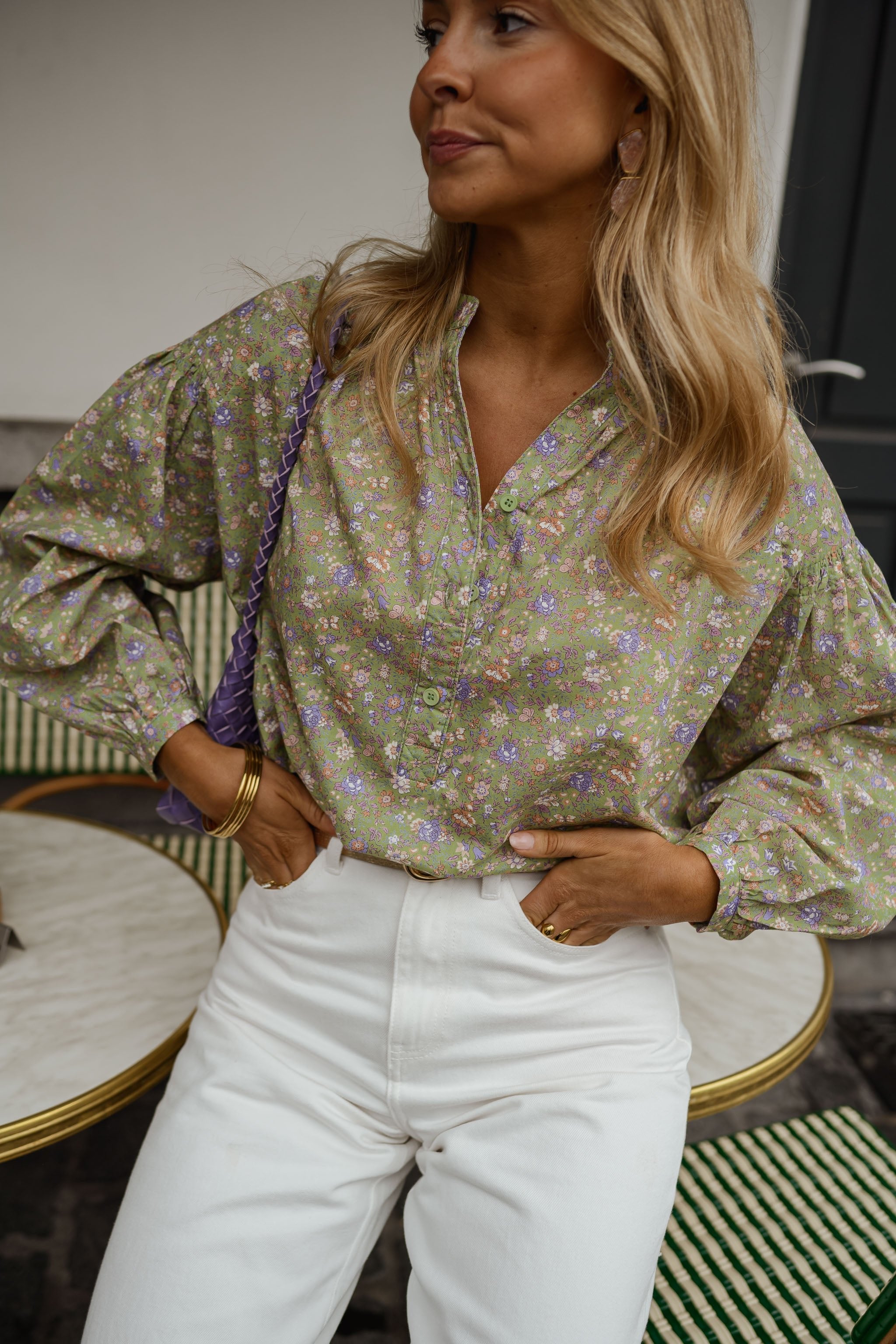 Green Floral Cadence Blouse