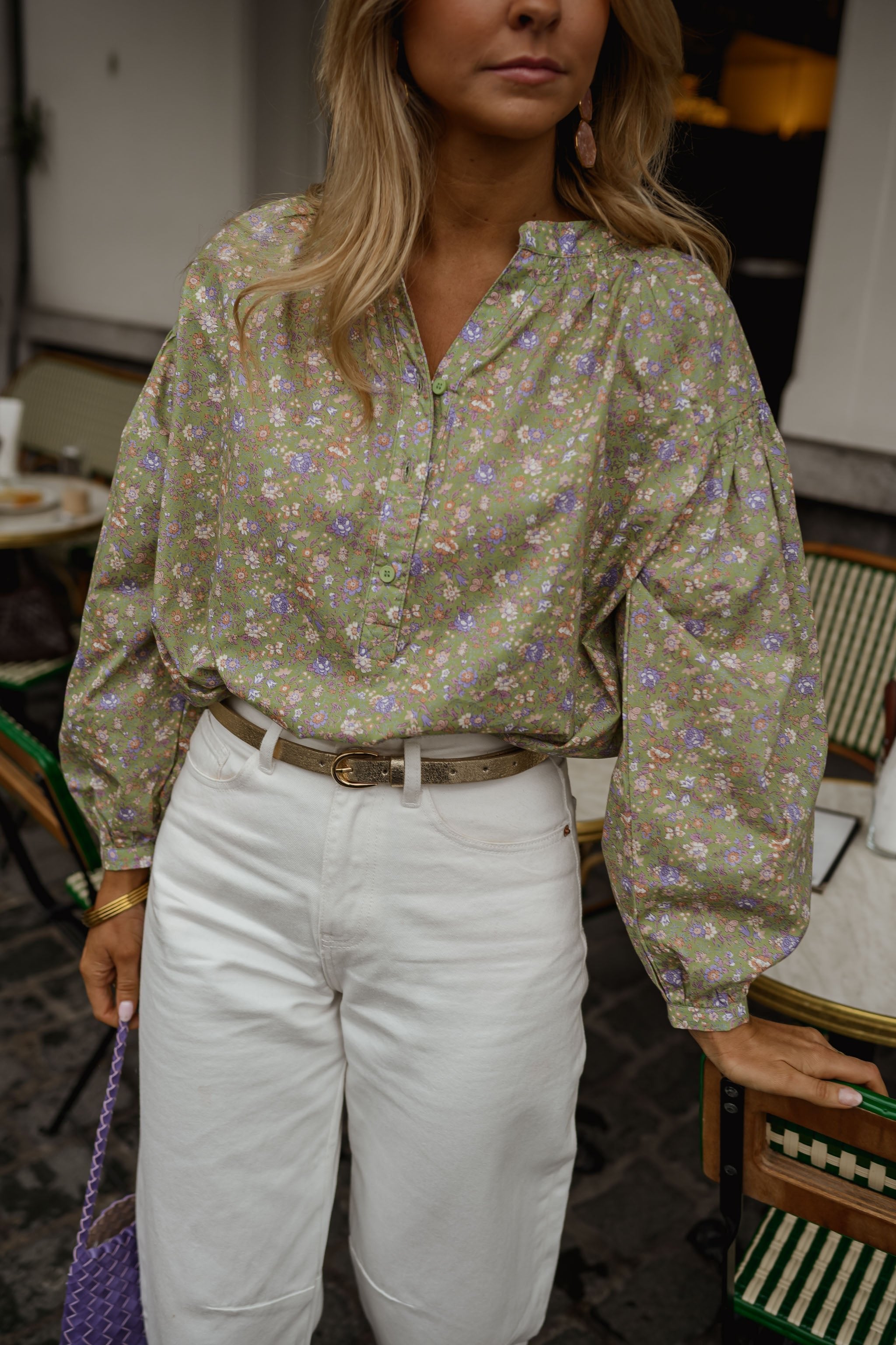 Green Floral Cadence Blouse