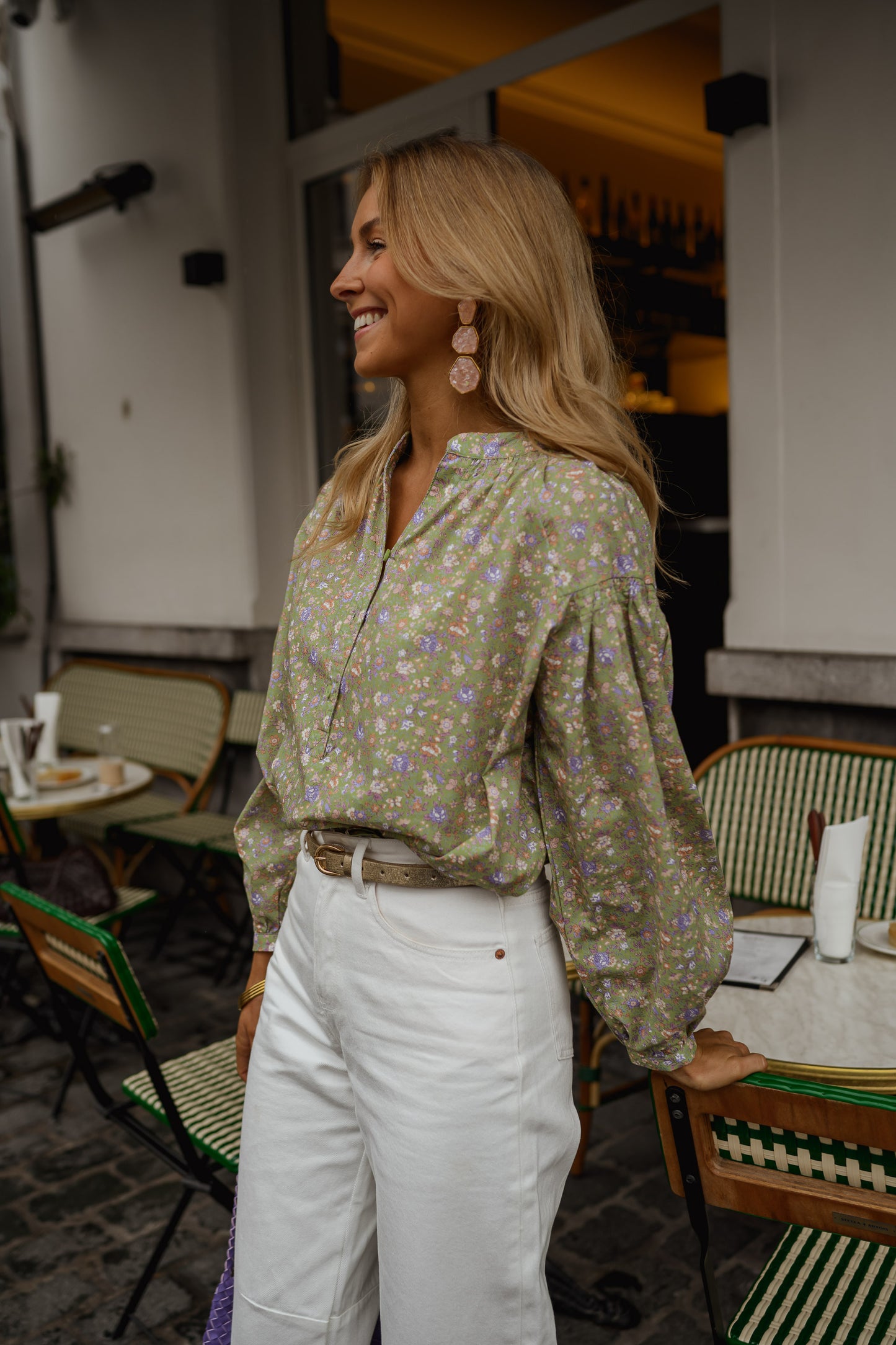 Green Floral Cadence Blouse