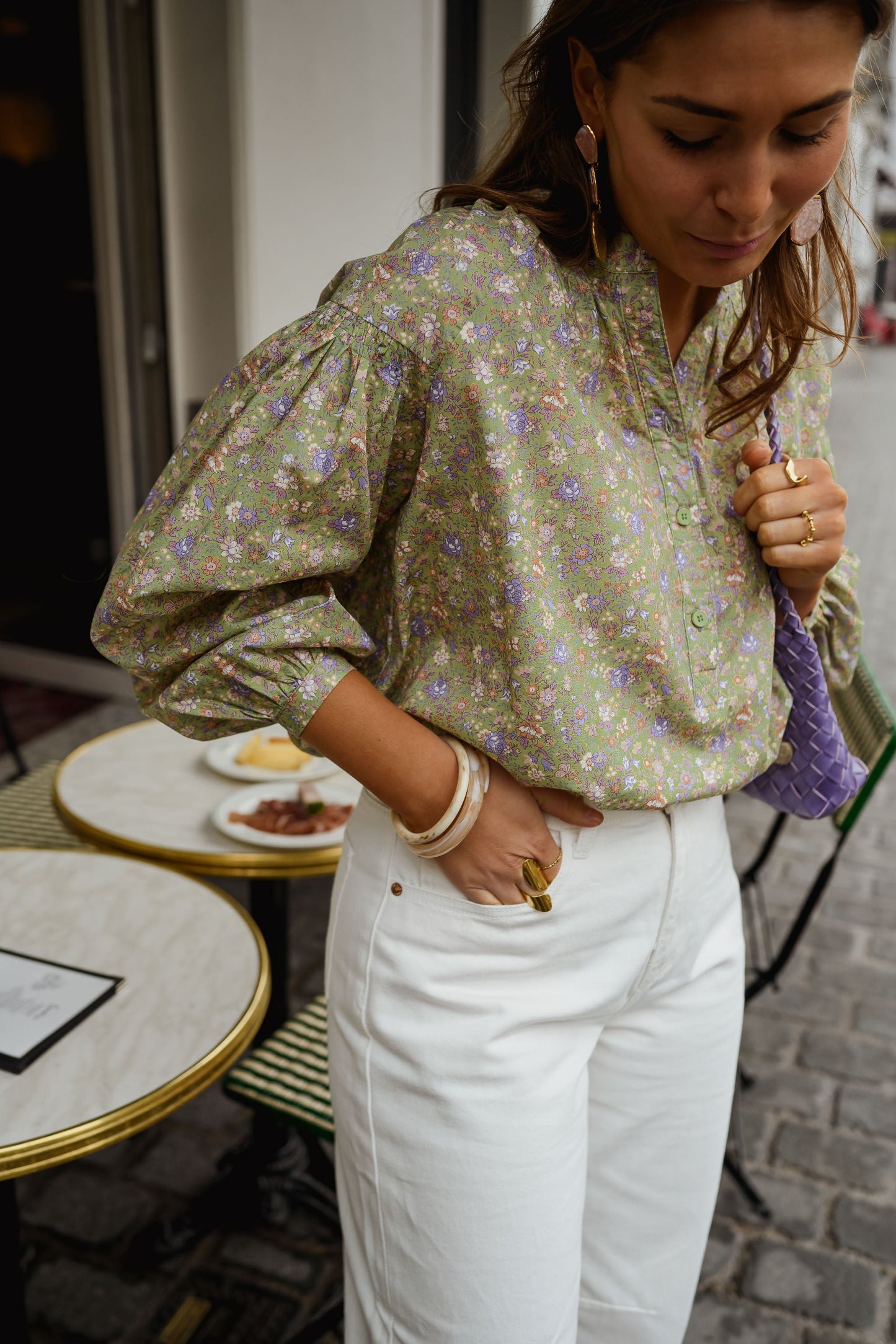 Green Floral Cadence Blouse