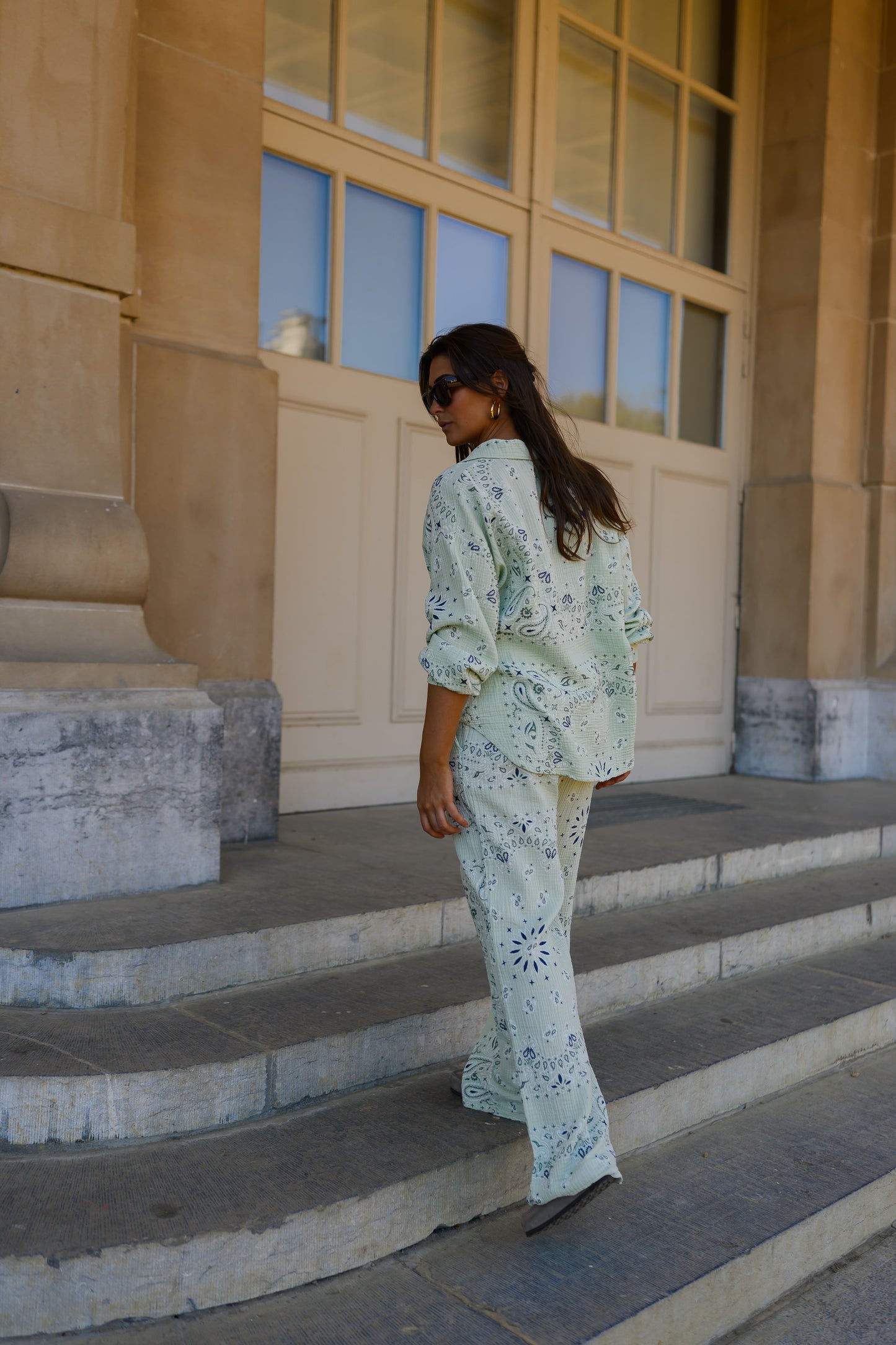Green Patterned Sena Set