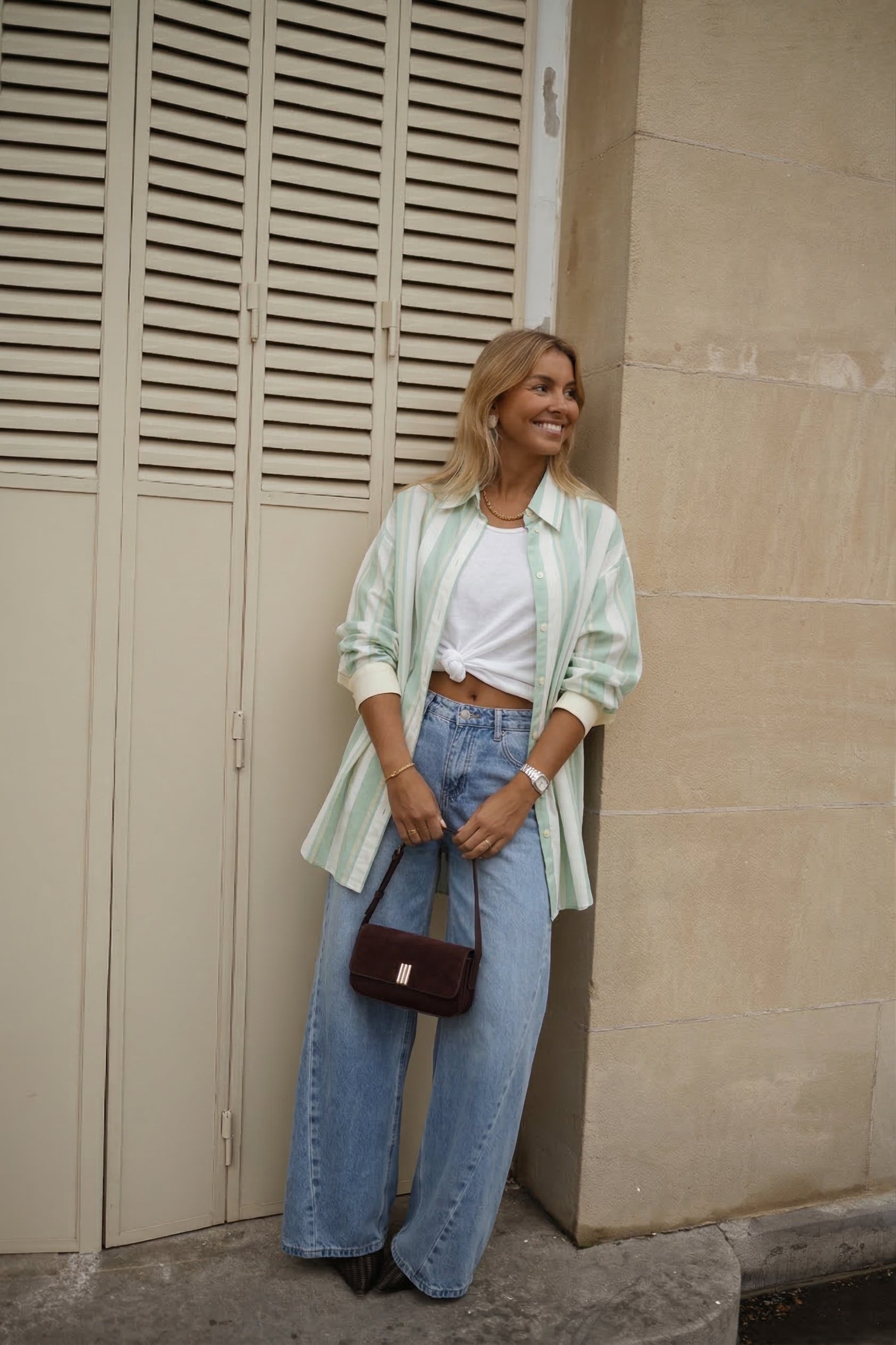 Green Striped Nais Shirt