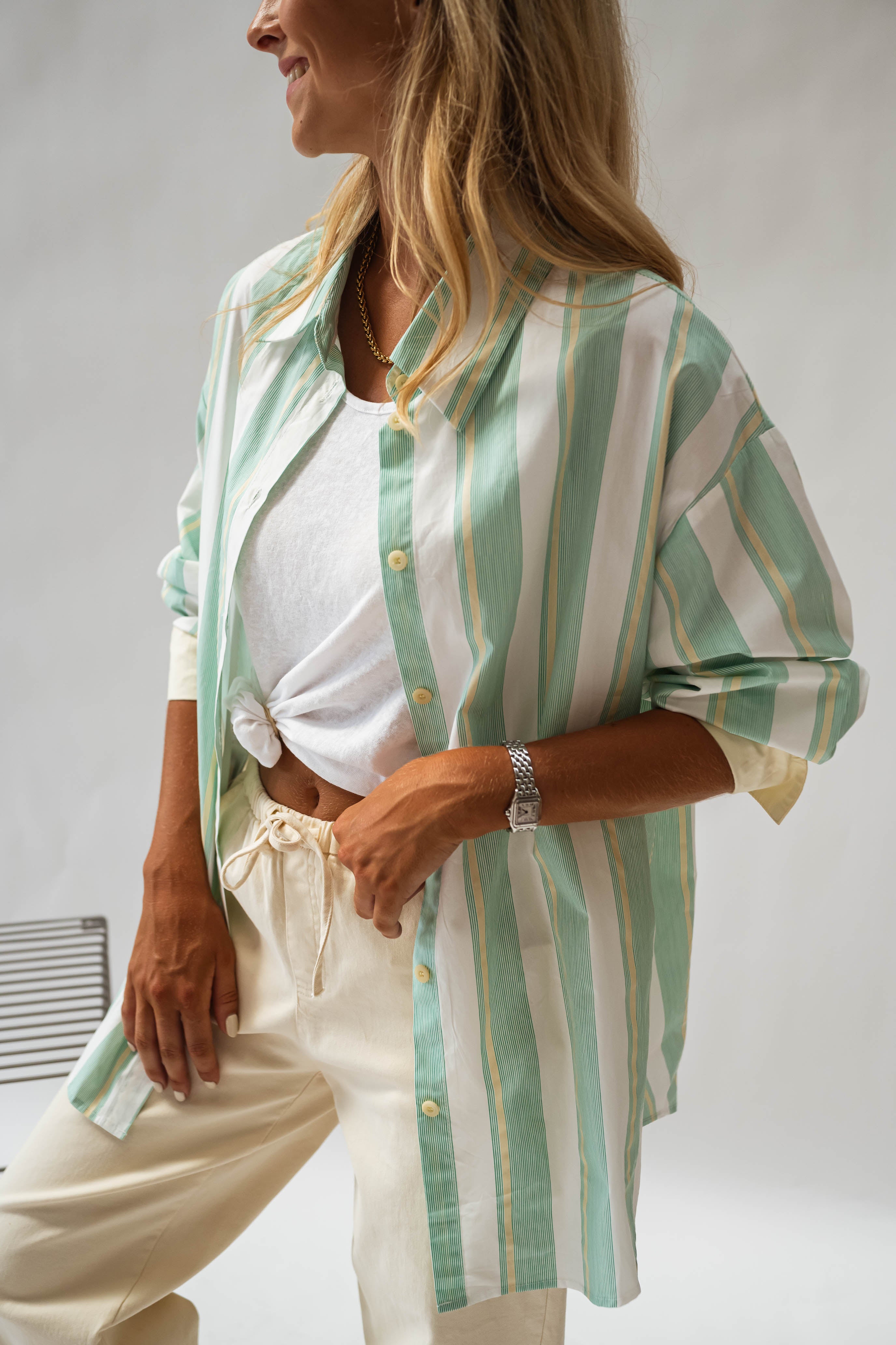 Green Striped Nais Shirt