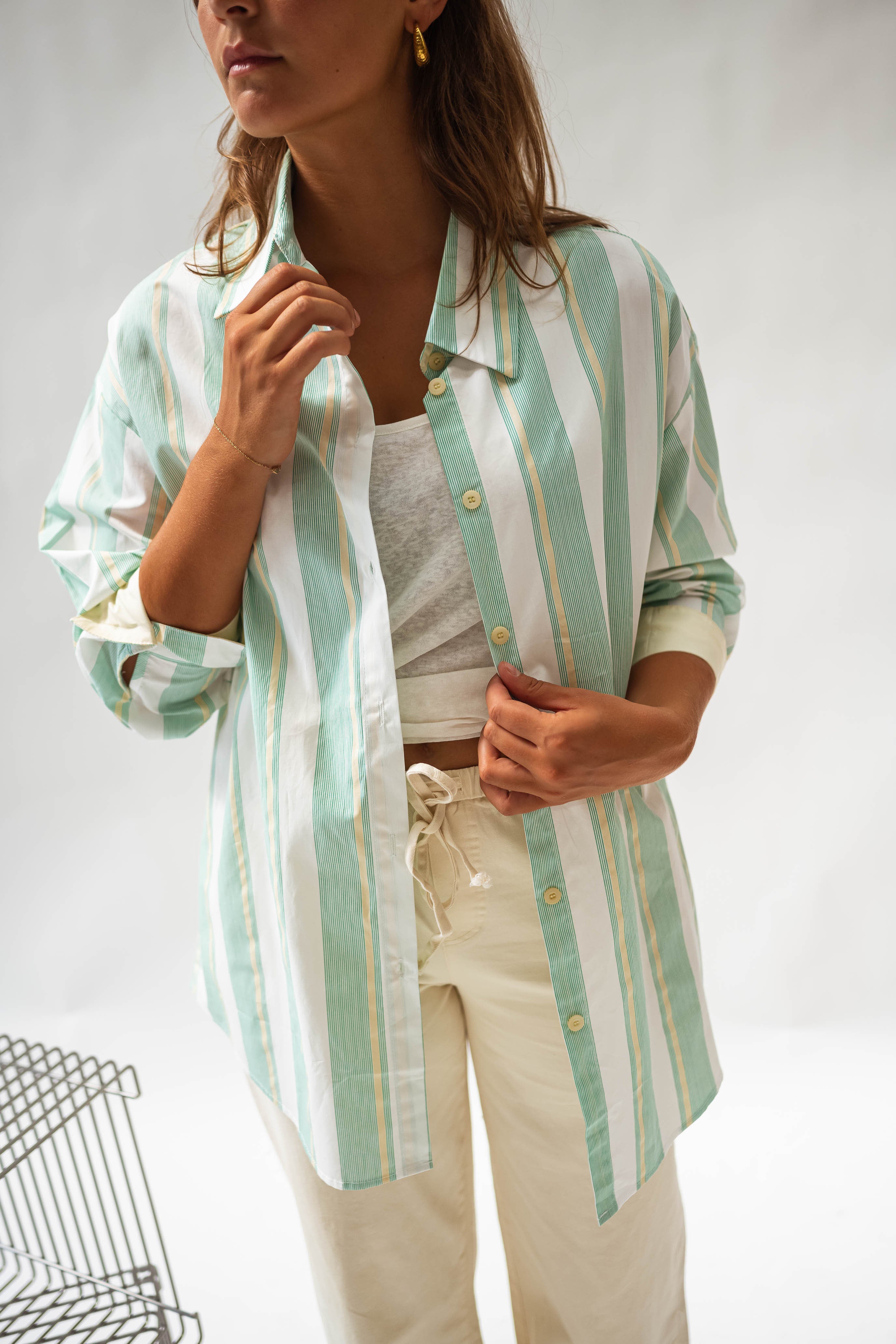 Green Striped Nais Shirt