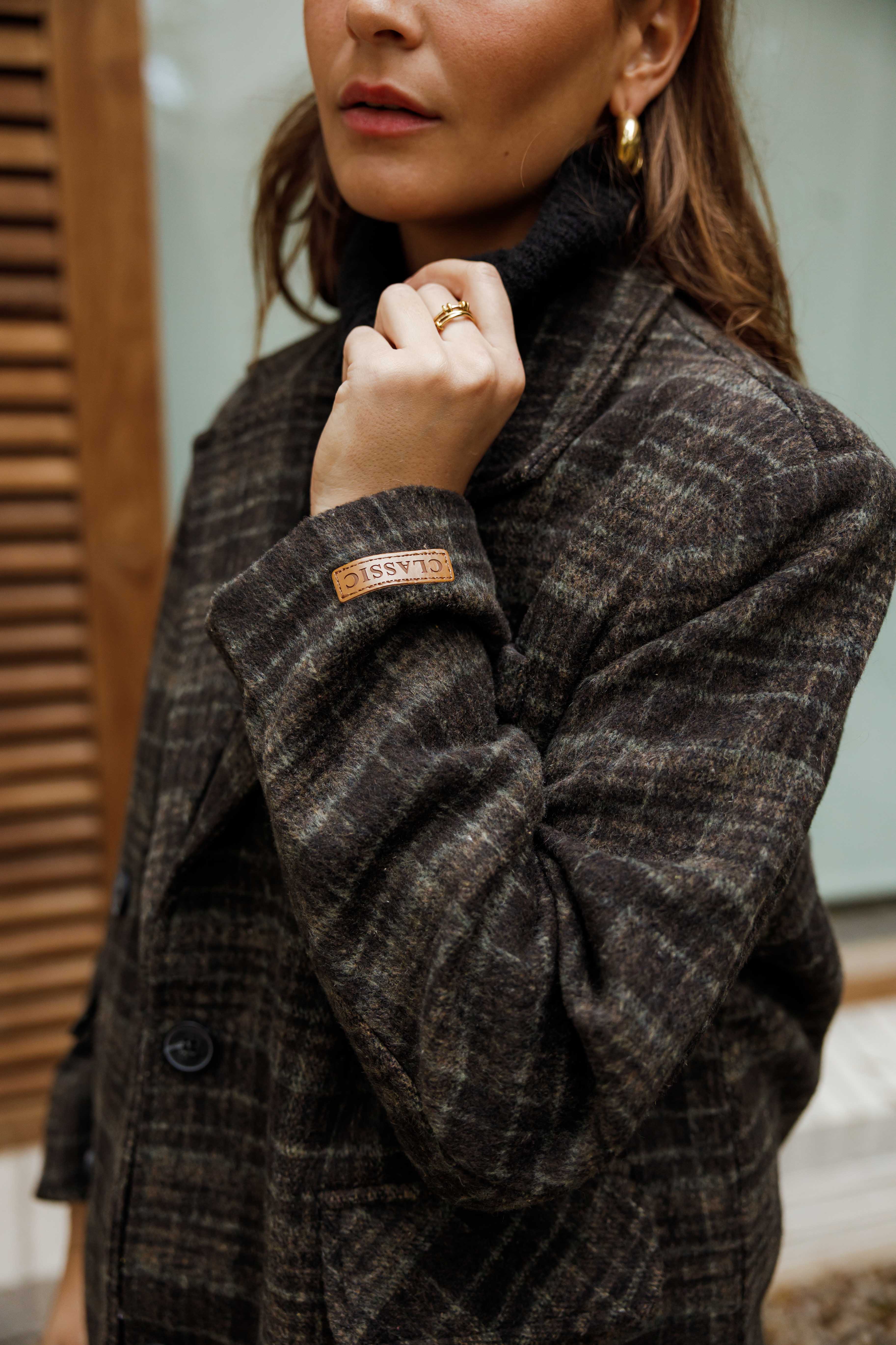 Grey Checkered Lyson Coat