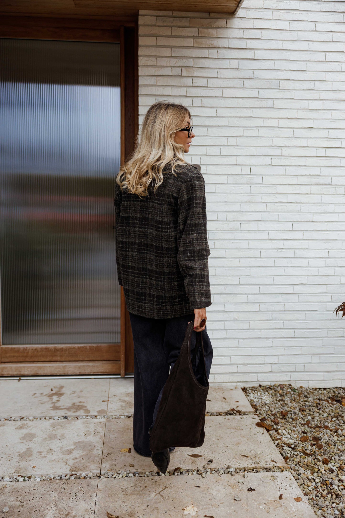 Grey Checkered Lyson Coat