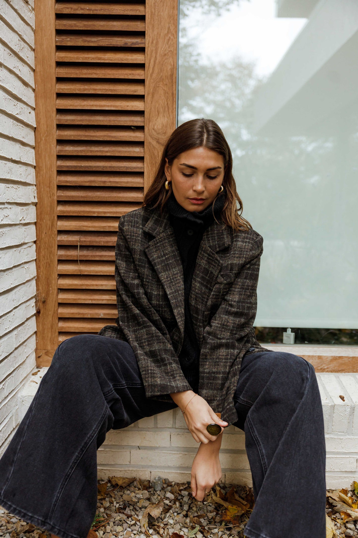 Grey Checkered Lyson Coat