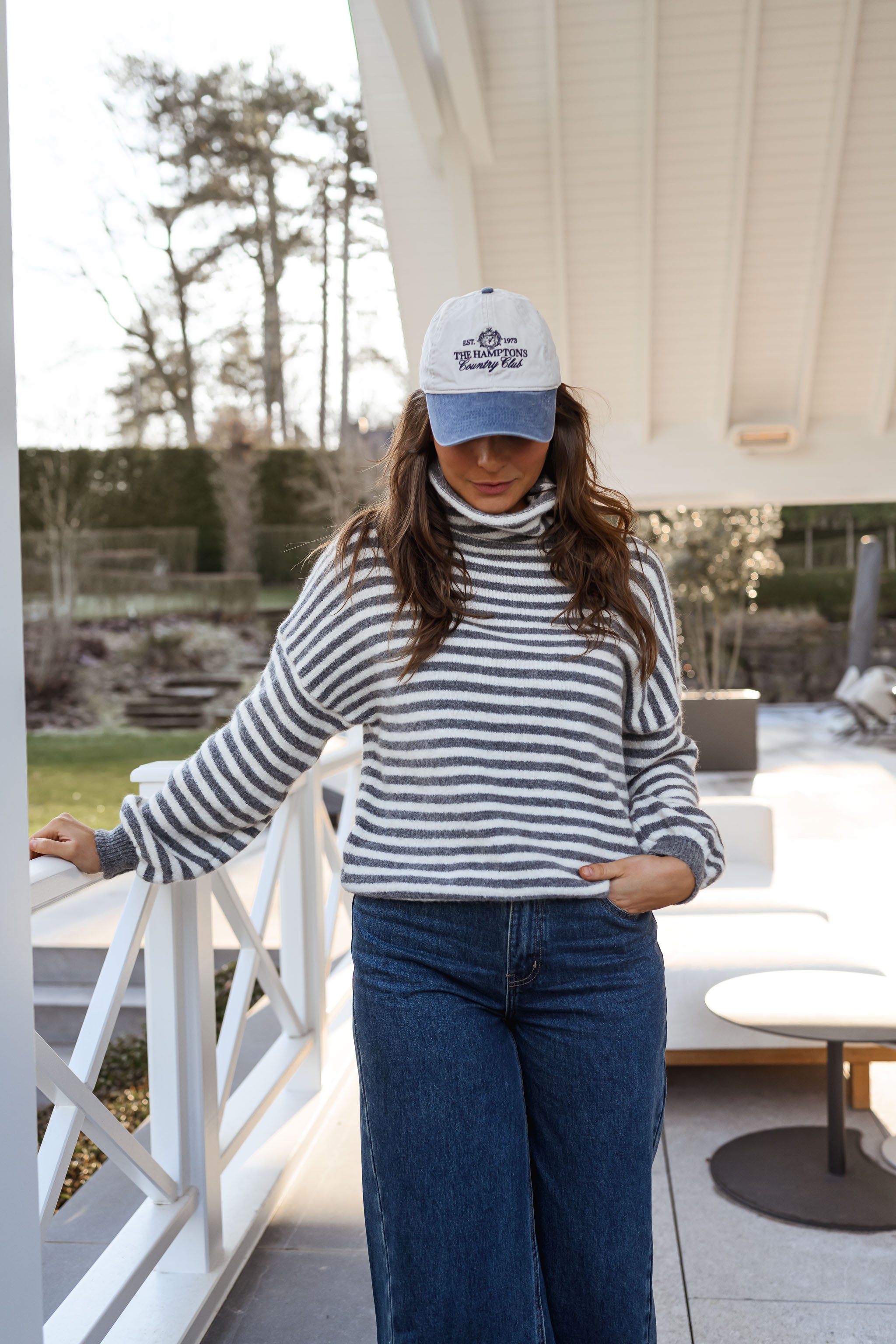 Grey and Ecru Penelope Sweater