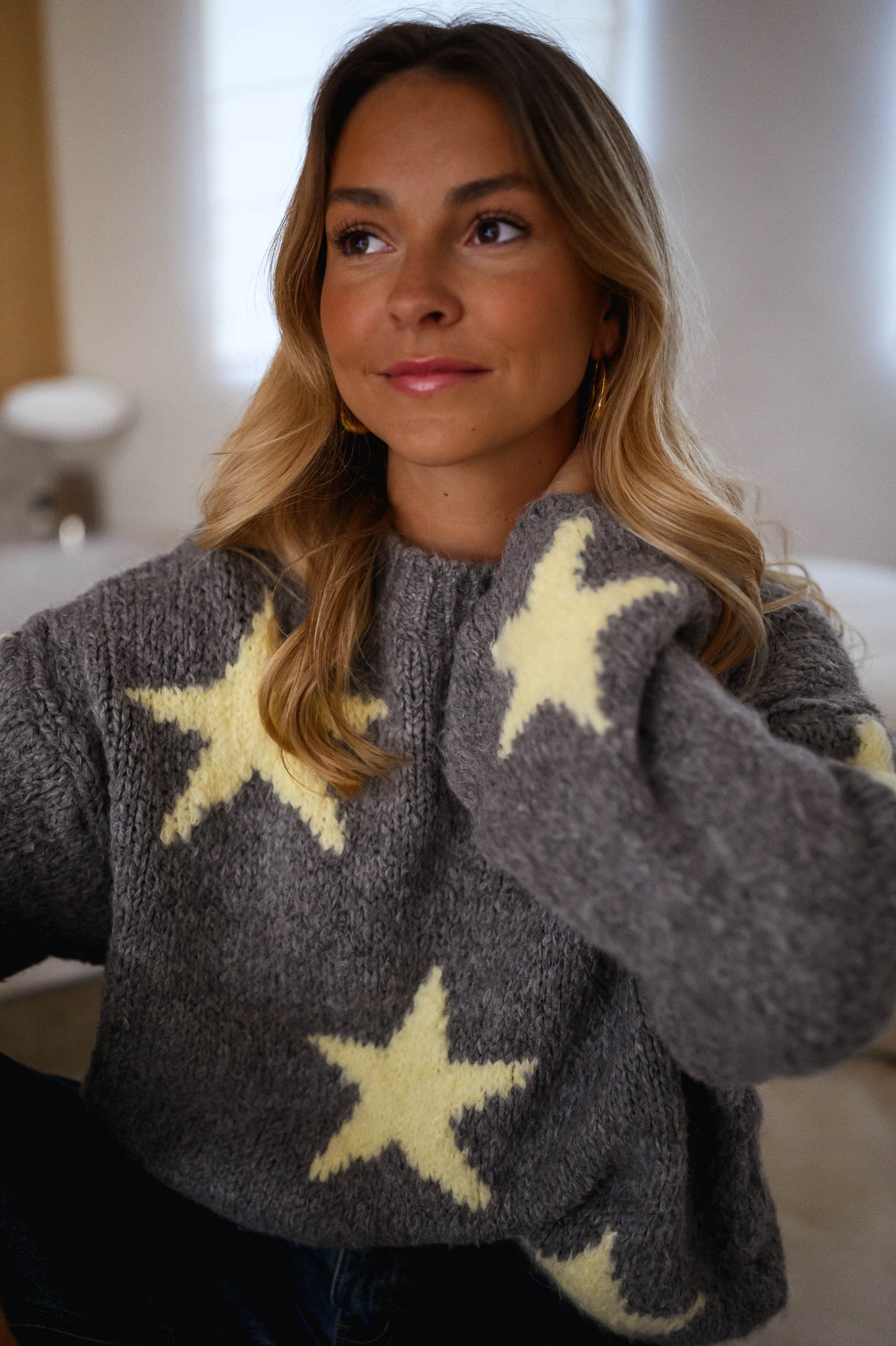 Grey Etoiles Sweater