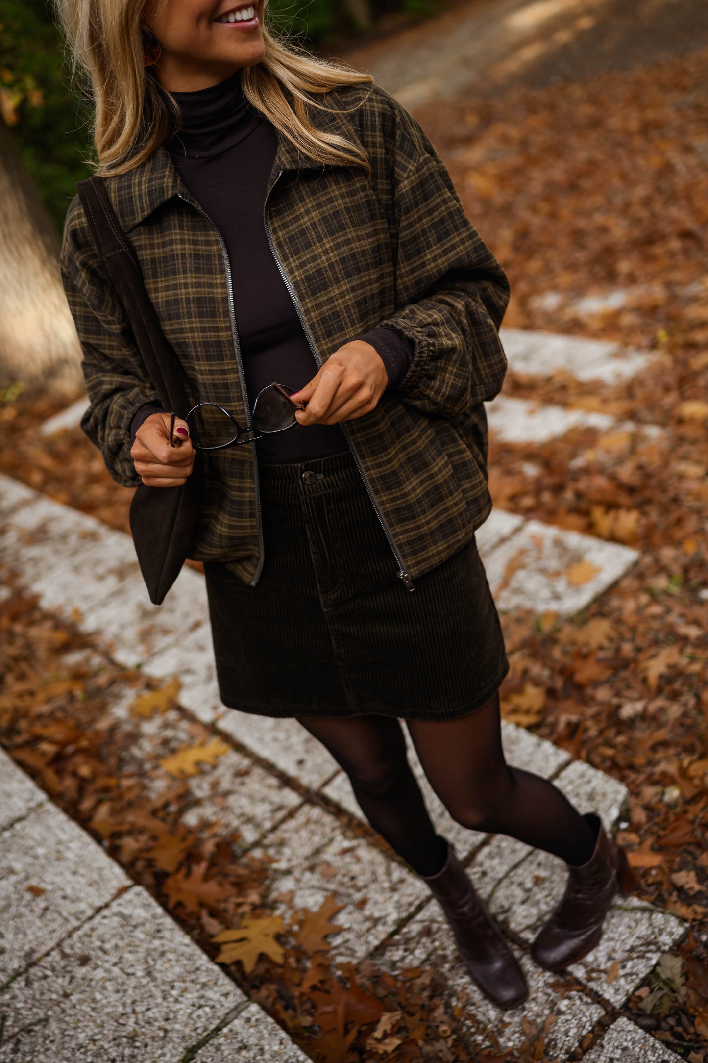 Khaki Checkered Philipa Jacket