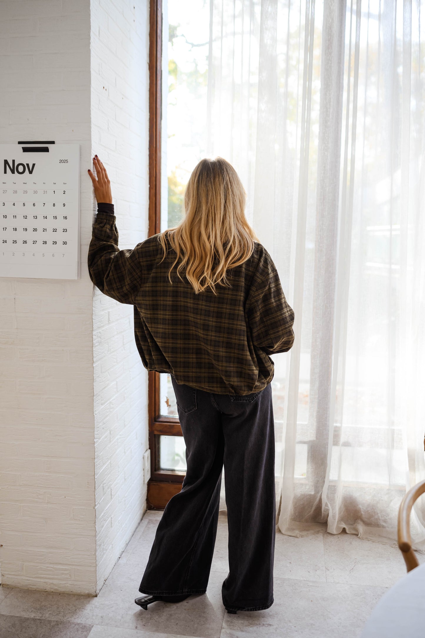 Khaki Checkered Philipa Jacket