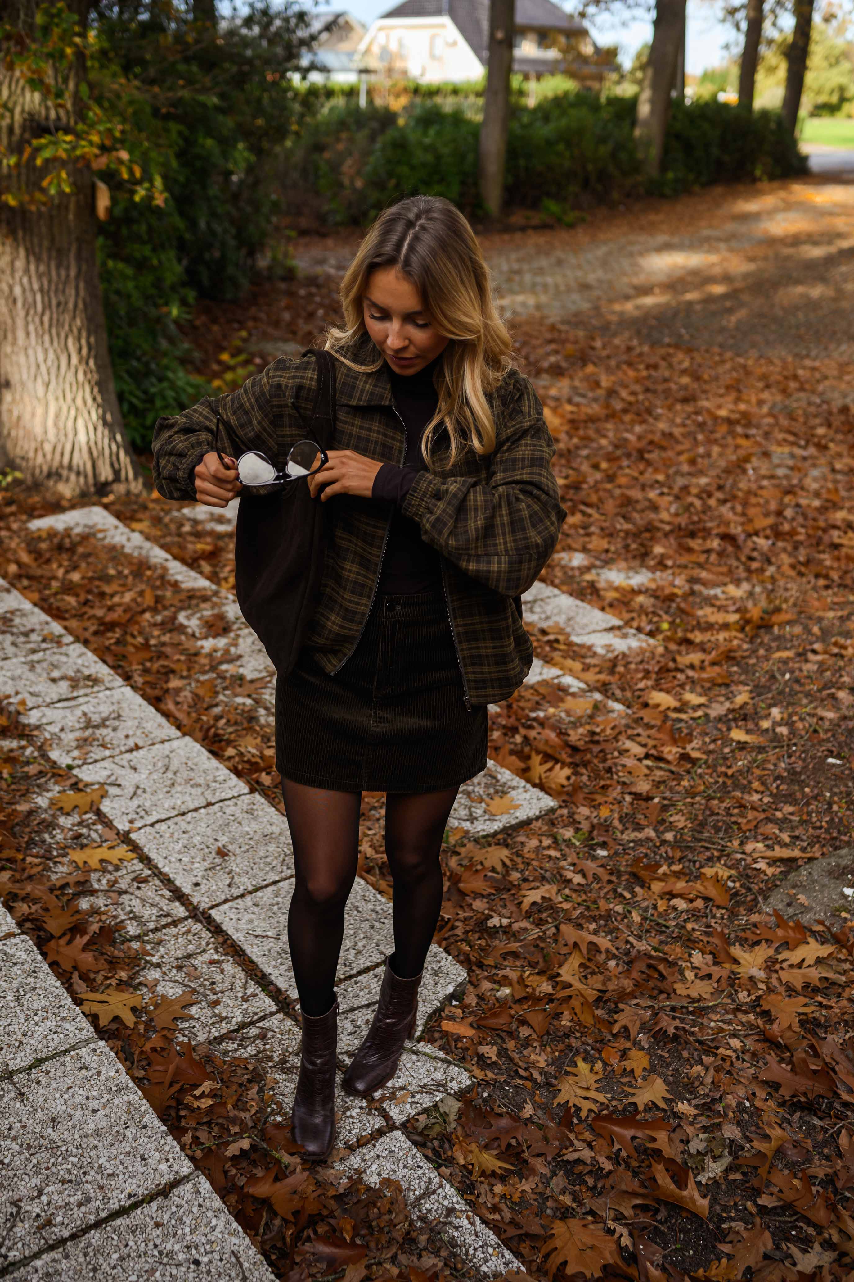 Khaki Checkered Philipa Jacket