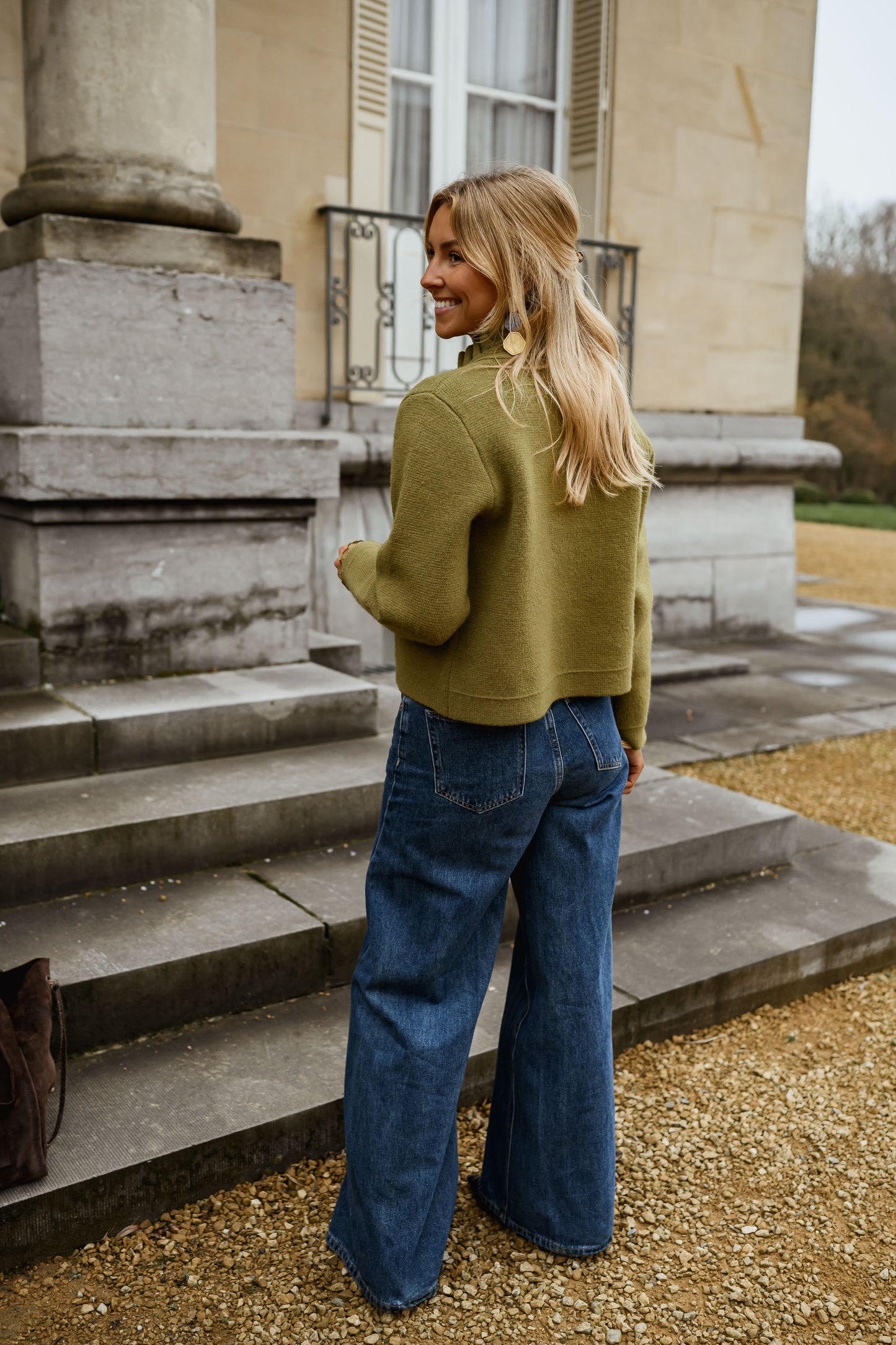 Khaki Jeanine Cardigan