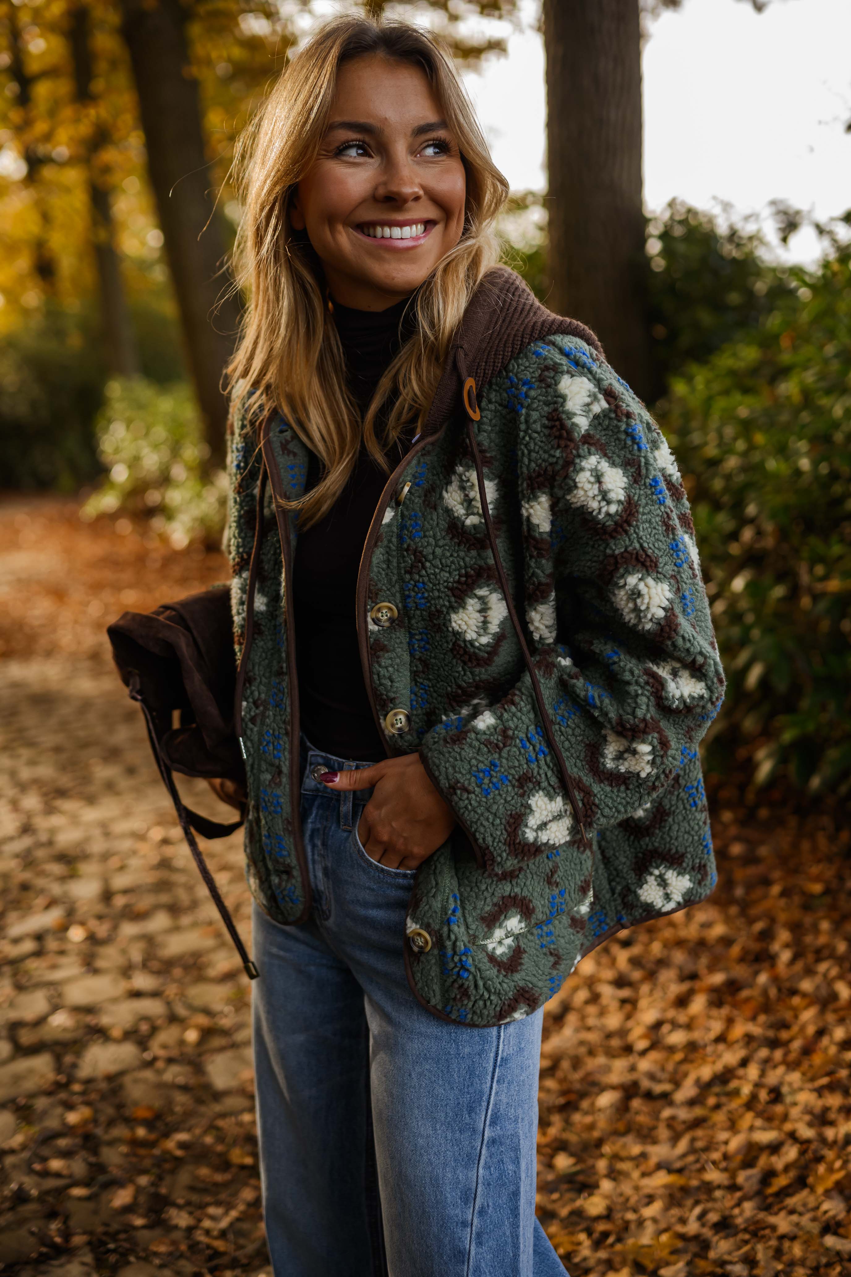 Khaki Patterned Malory Coat