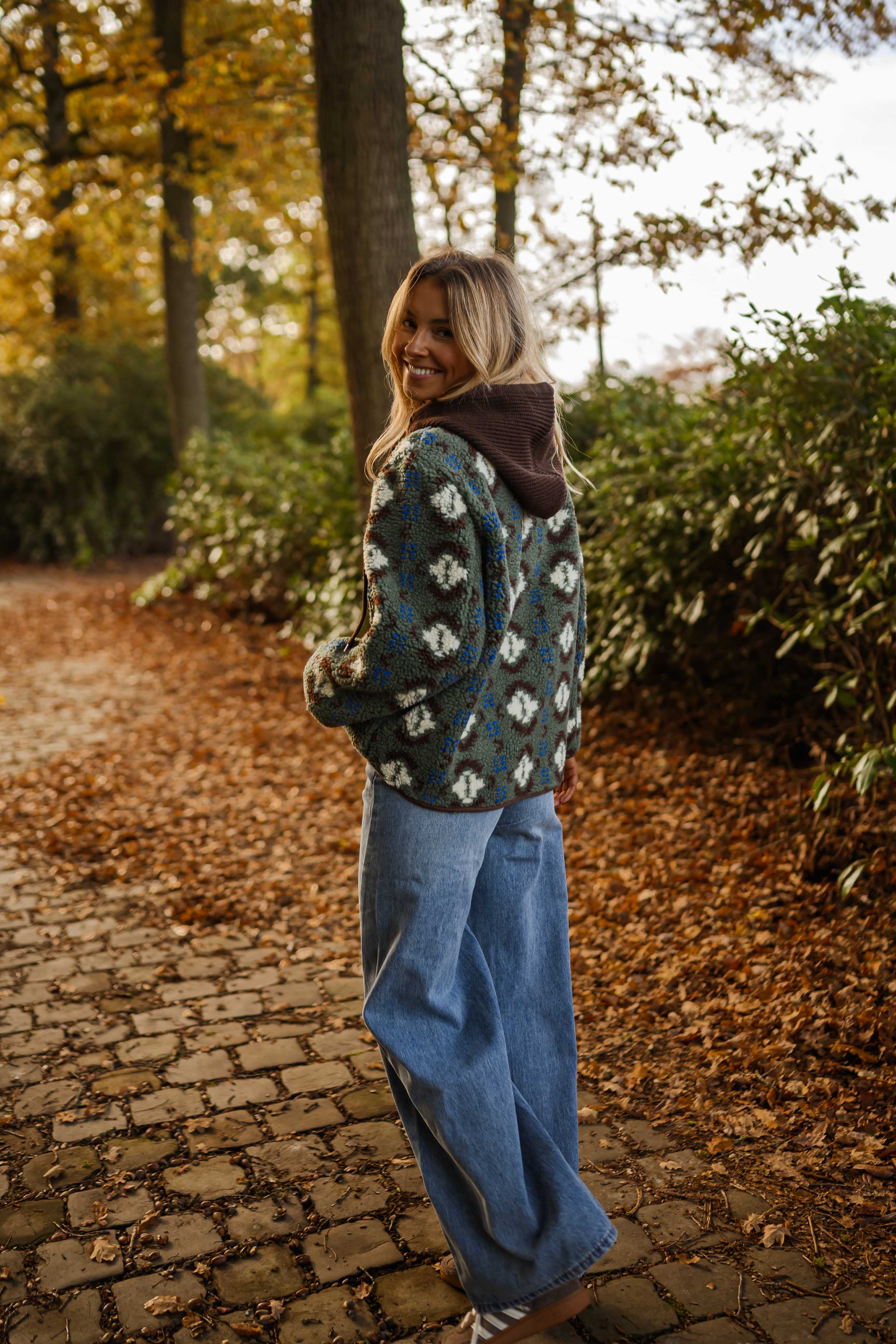 Khaki Patterned Malory Coat